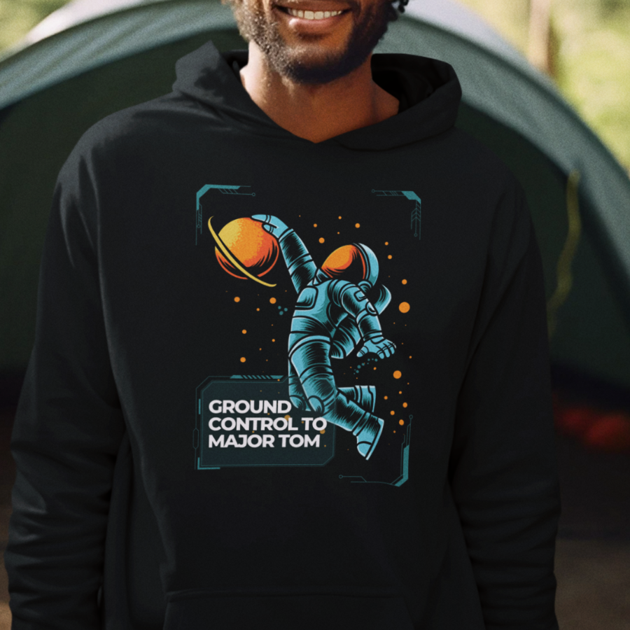 David Bowie Space Oddity Hoodie In Black.png