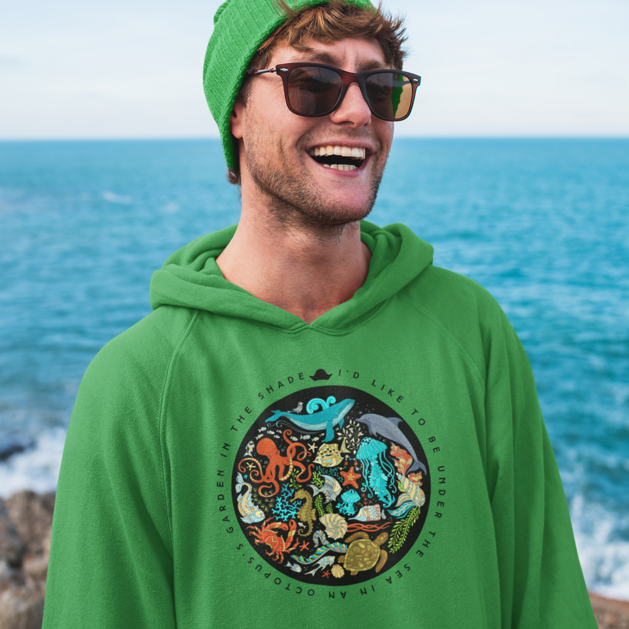 Octopus's Garden Hoodie In Green.png