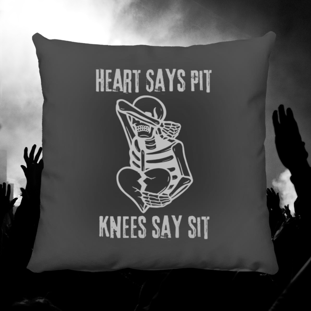 Heart Says Pit Knees Say Sit Throw Pillow Mock Up in Black.png