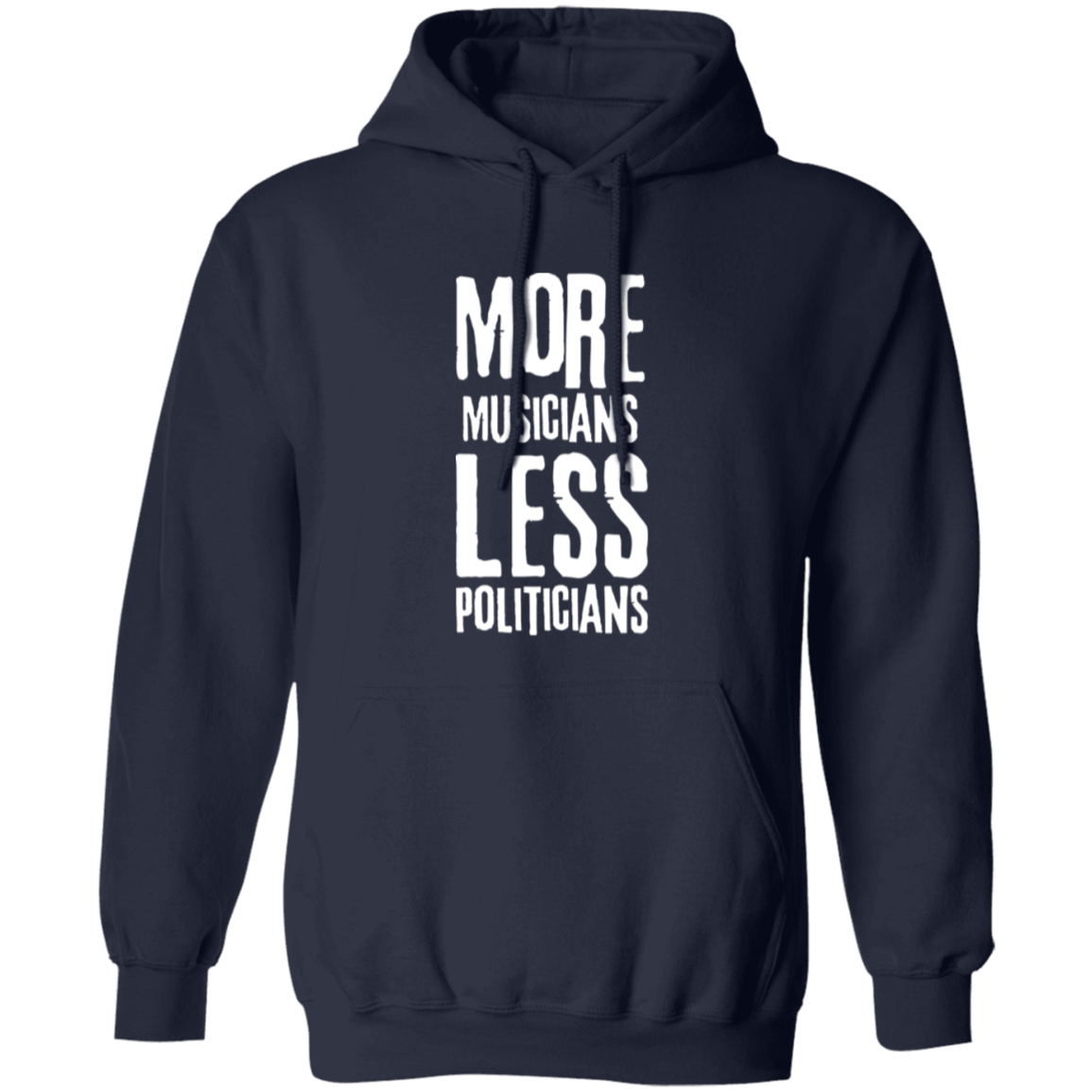 More Musicians Less Politicians Hoodie In Navy.png