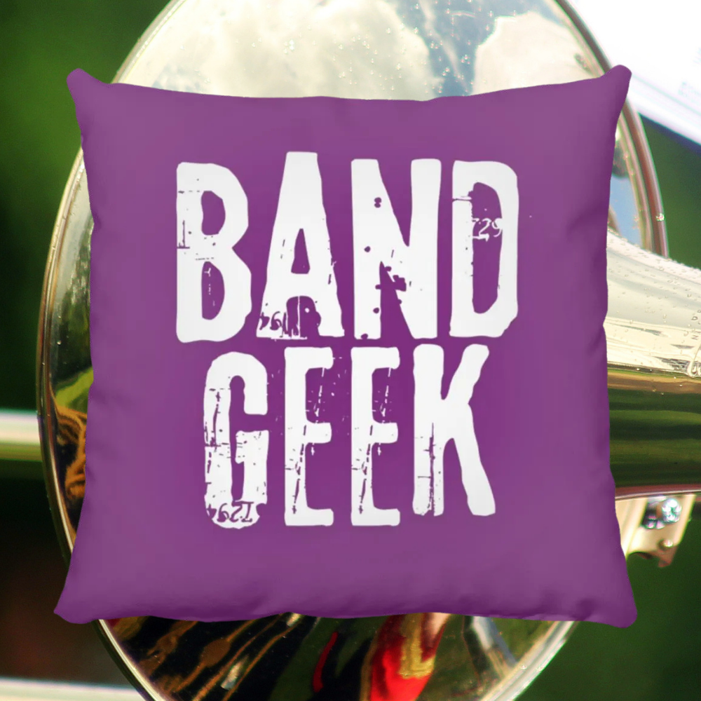 Band Geek Throw Pillow In Purple.png