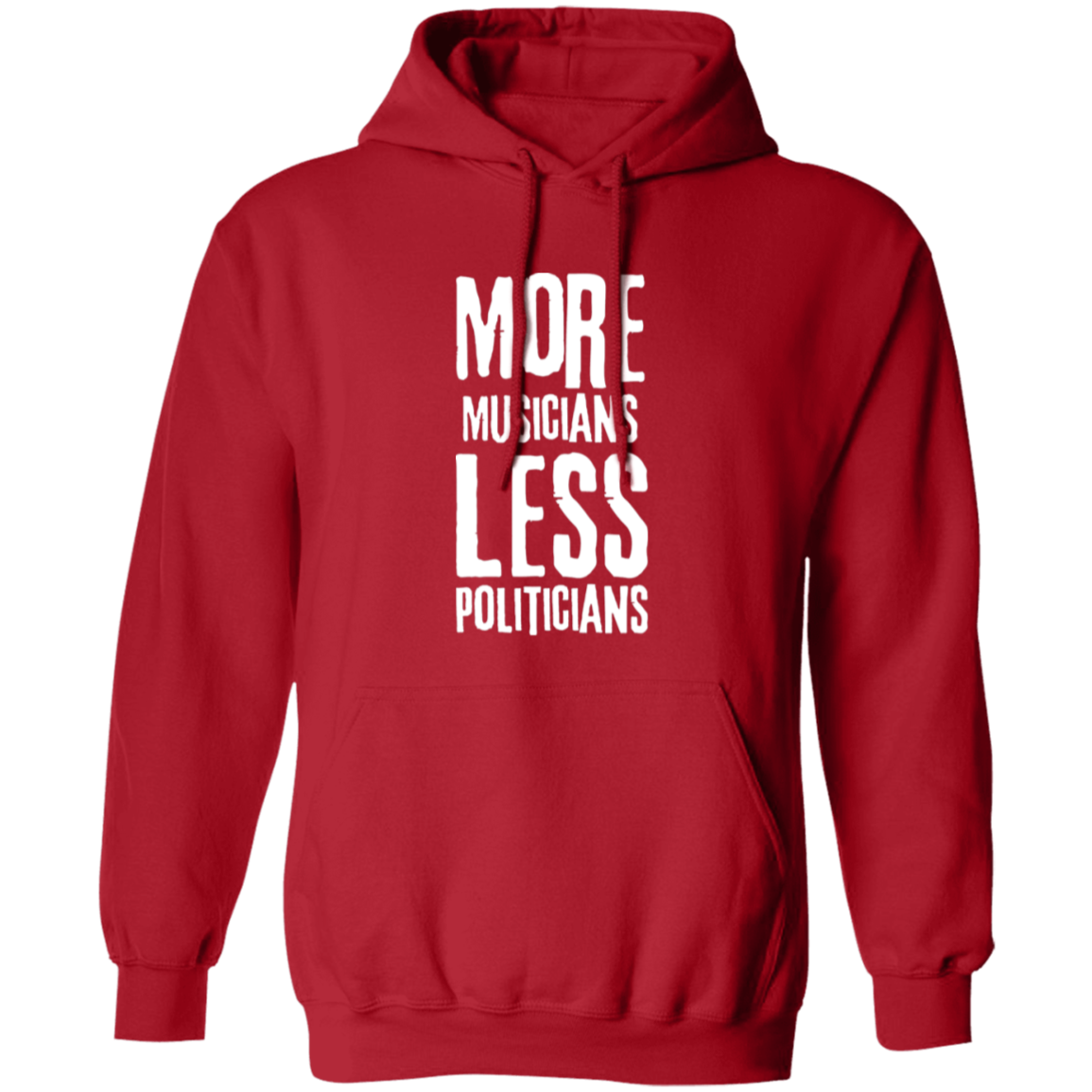 More Musicians Less Politicians Hoodie In Red.png