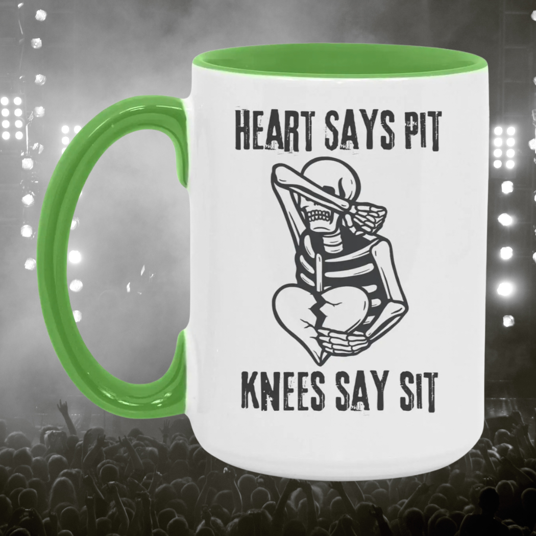 Heart Says Pit Knees Say Sit  Mug Mock Up in Light Green.png