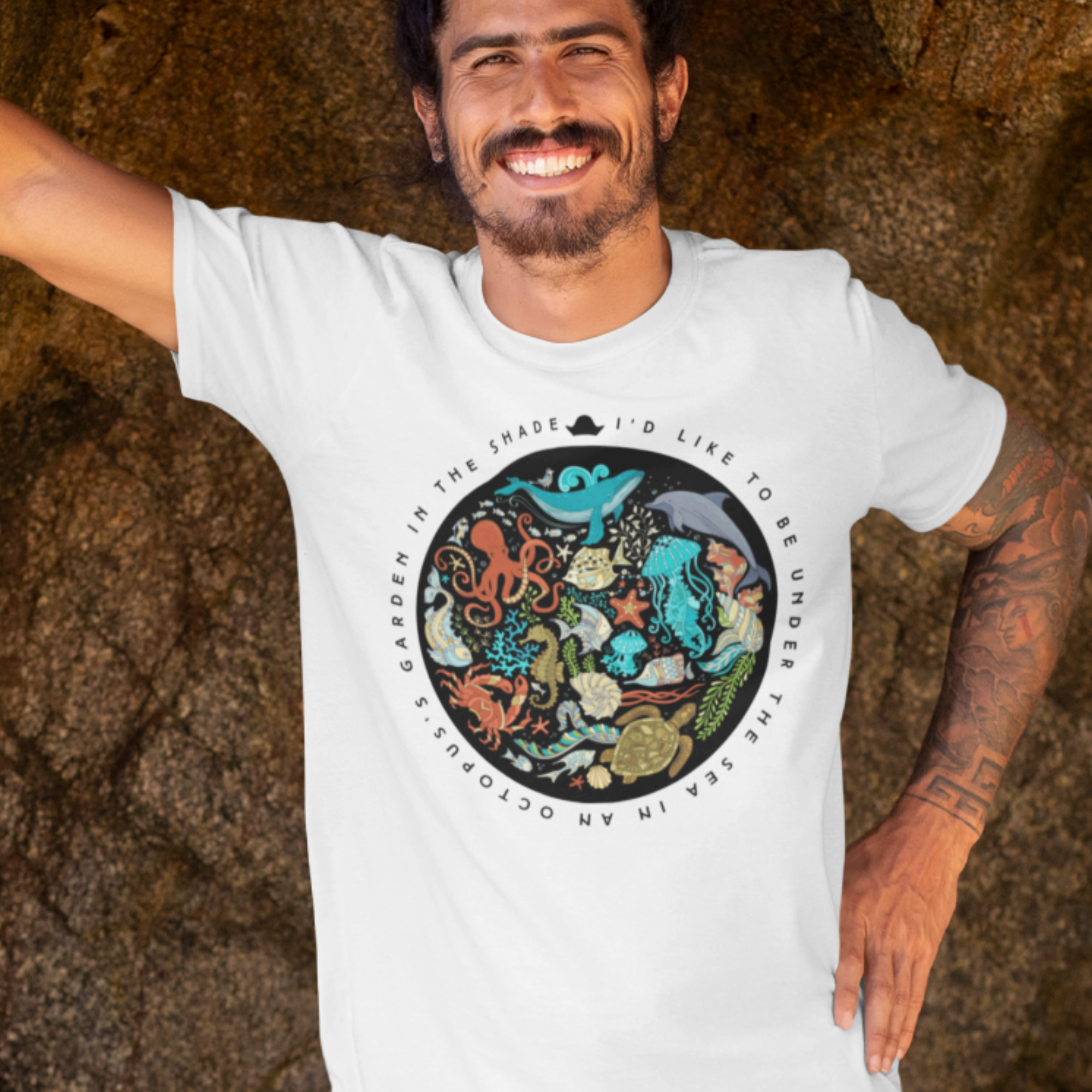 Octopus's Garden T-Shirt Mock Up In White.png