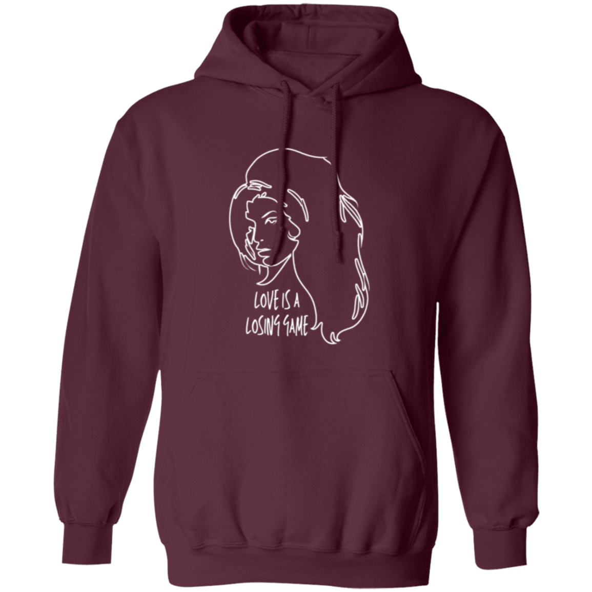 Love Is A Losing Game Hoodie In Maroon.png