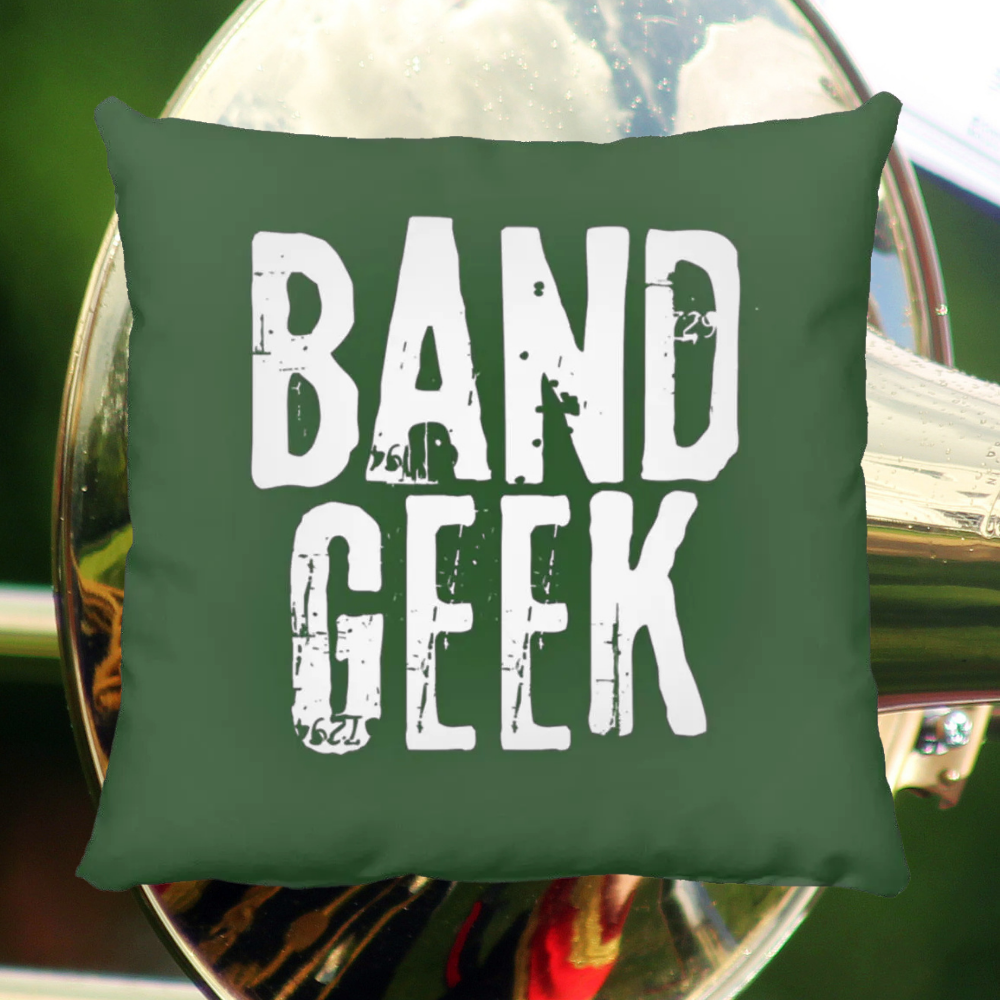 Band Geek Throw Pillow In Green.png