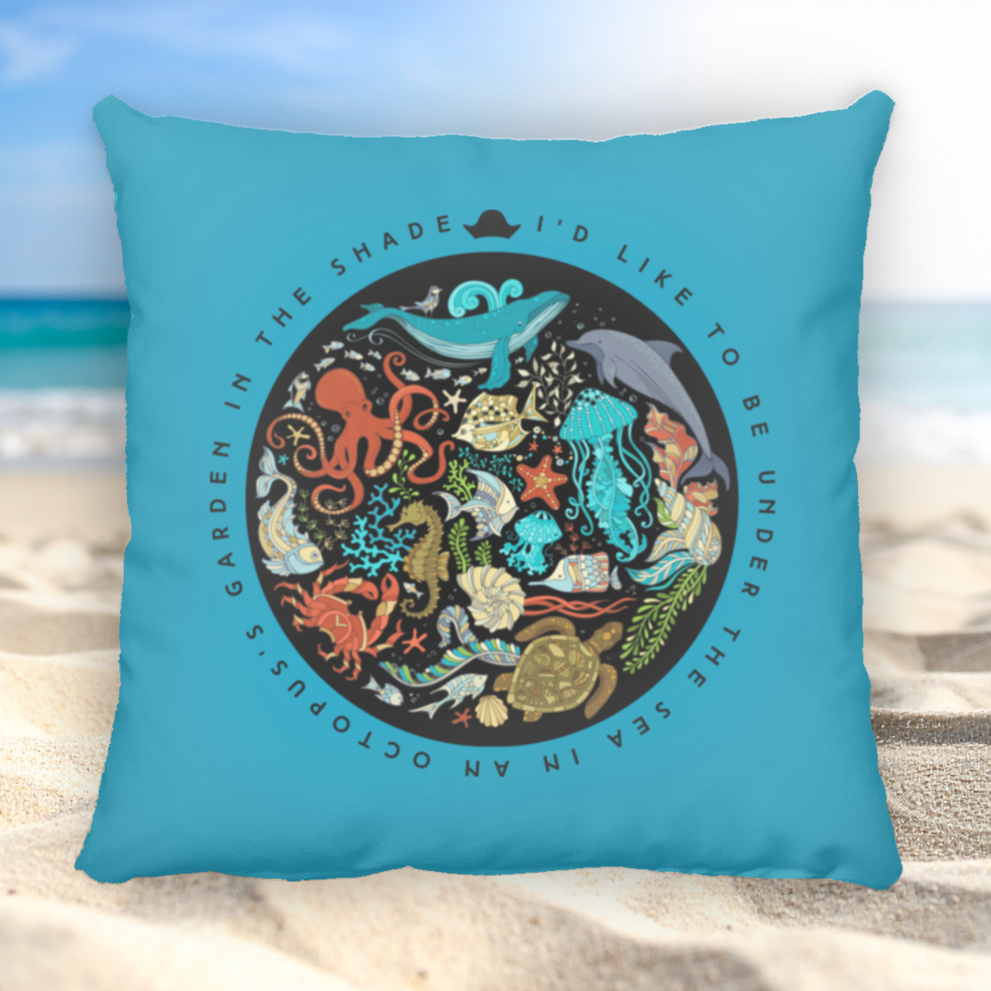 Octopus's Garden Throw Pillow