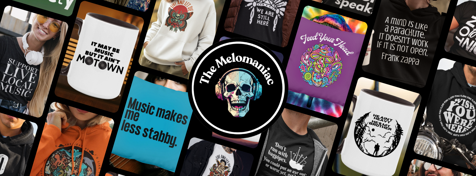 Photo with mugs, sweatshirts and t-shirts produced by The Melomaniac