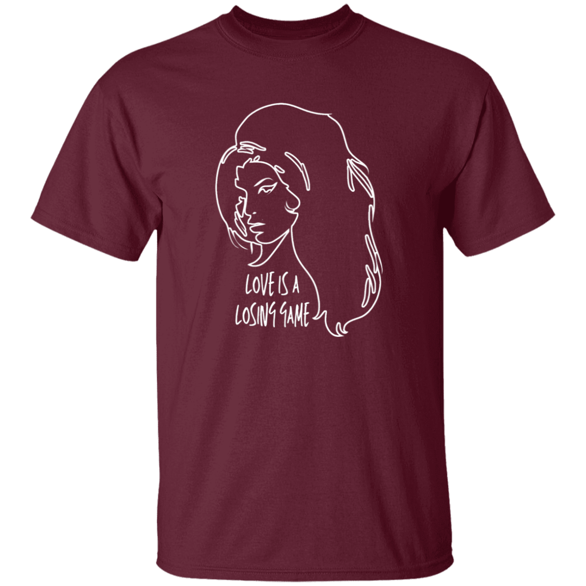 Love Is A Losing Game T-Shirt In Maroon.png