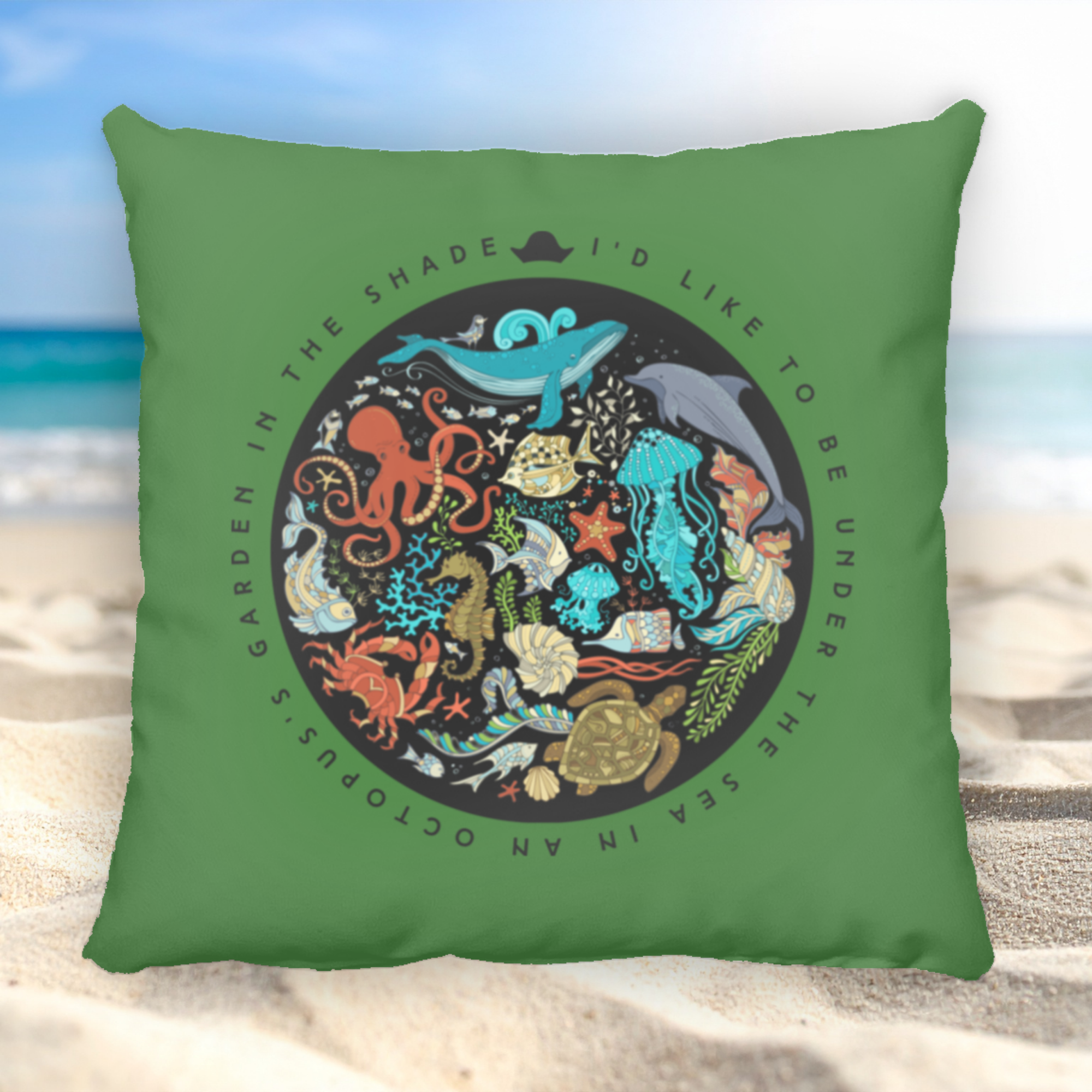 Octopus's Garden Throw Pillow Mock Up In Kelley Green.png