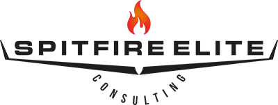 Spitfire Elite Consulting logo with a flame icon above the text