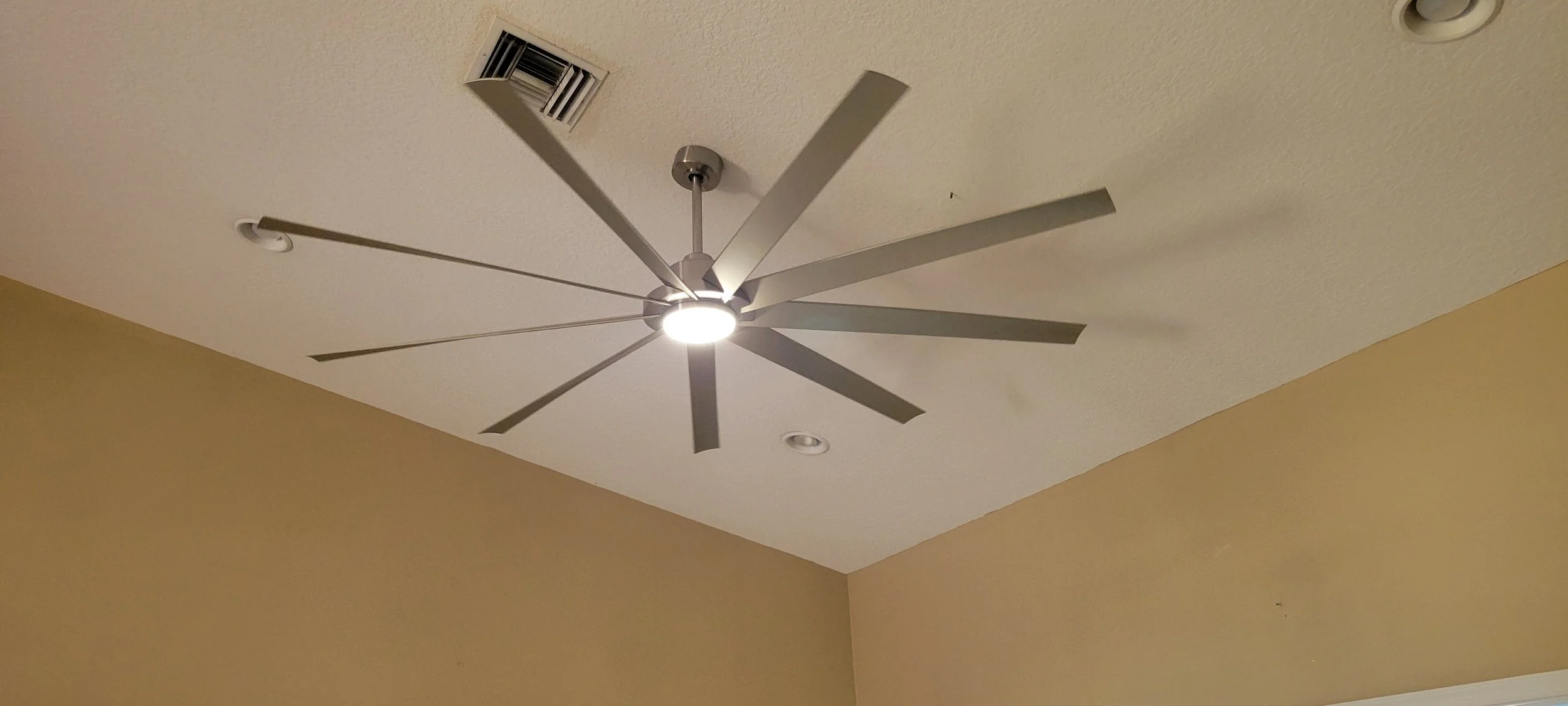 fan installation in living room, Stuart