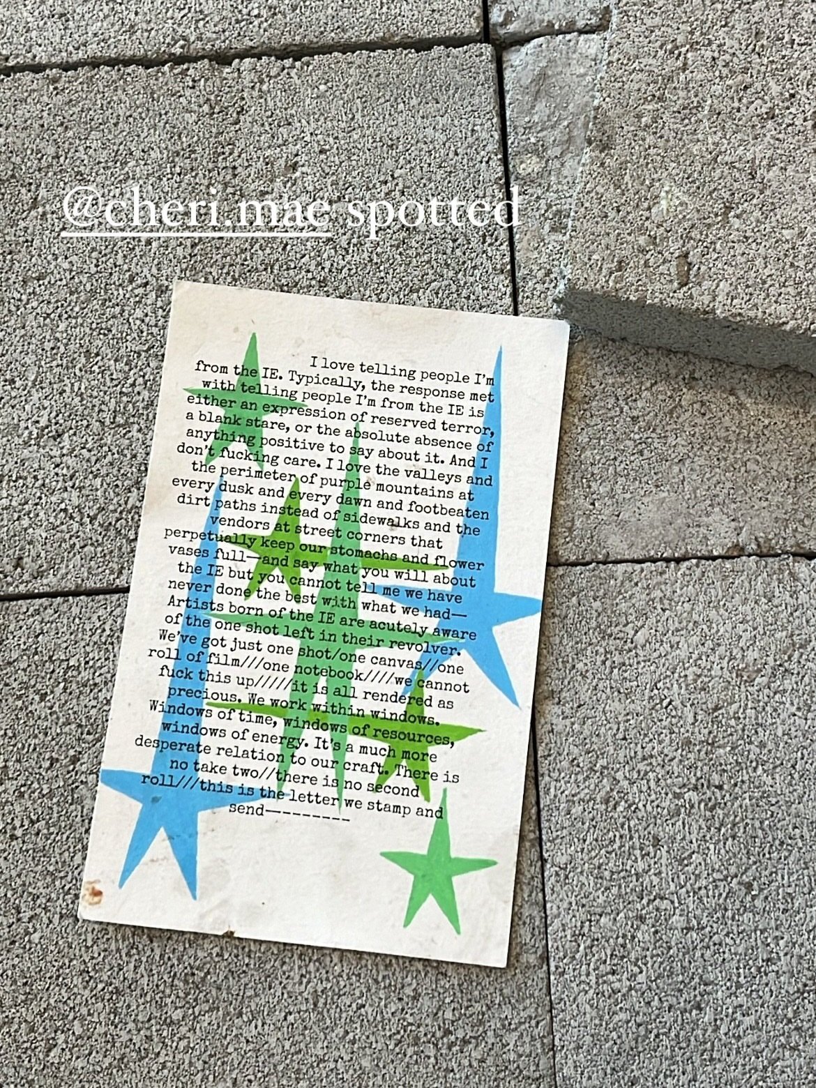 "luv letter to the ie" print