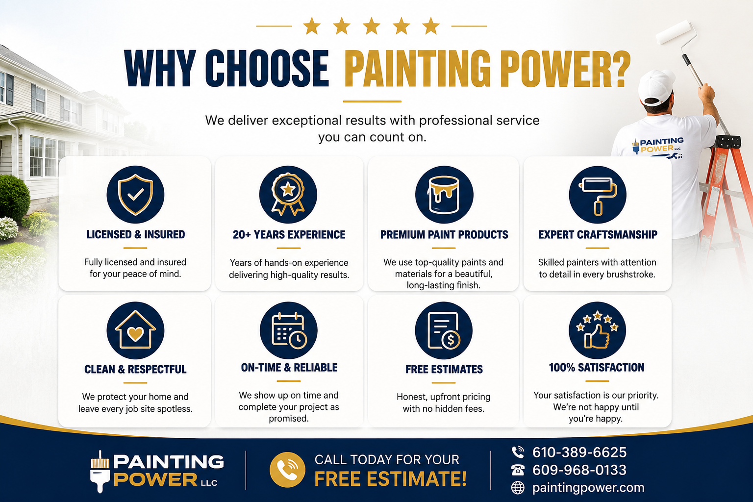 Why Choose Painting Power For your House  Painting Project in Deptford, NJ