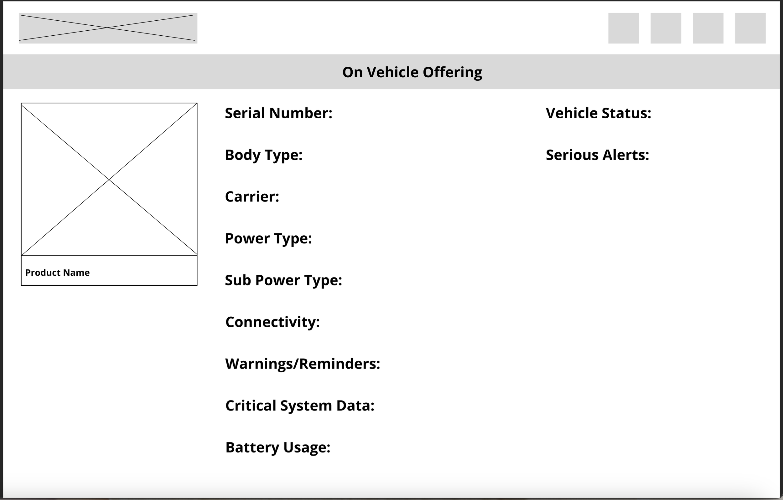 Vehicle offering for clients