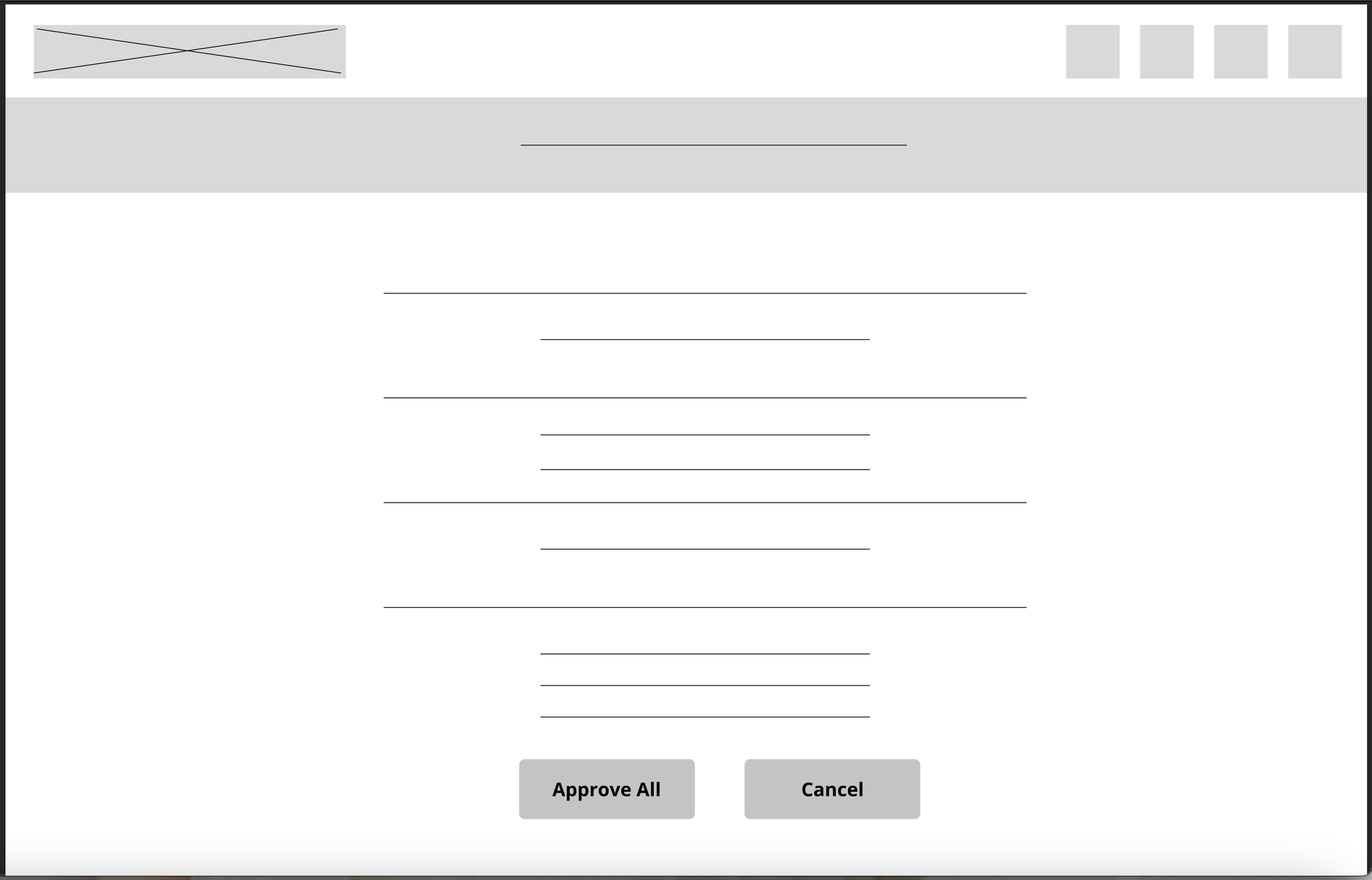 Multiple Requests page for the admin