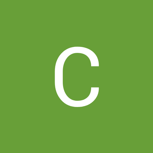 Green background with a large white letter 'C' in the center.