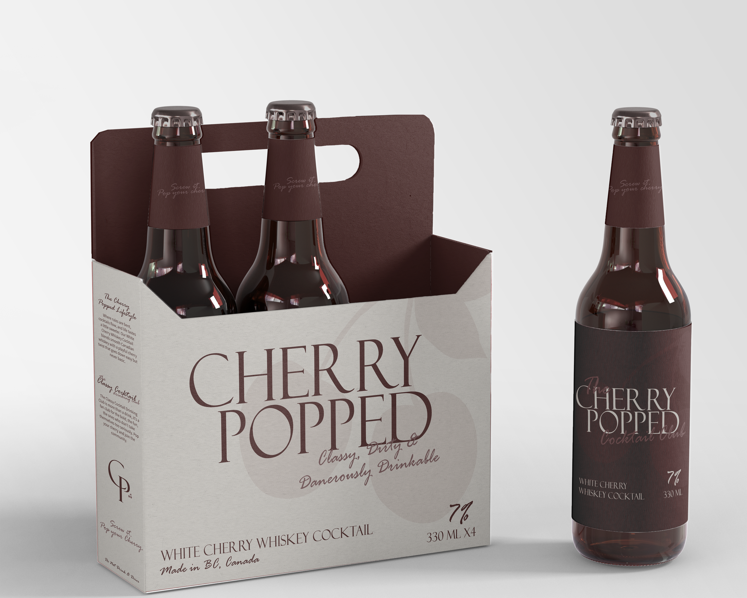 Cherry Popped Bottle Design