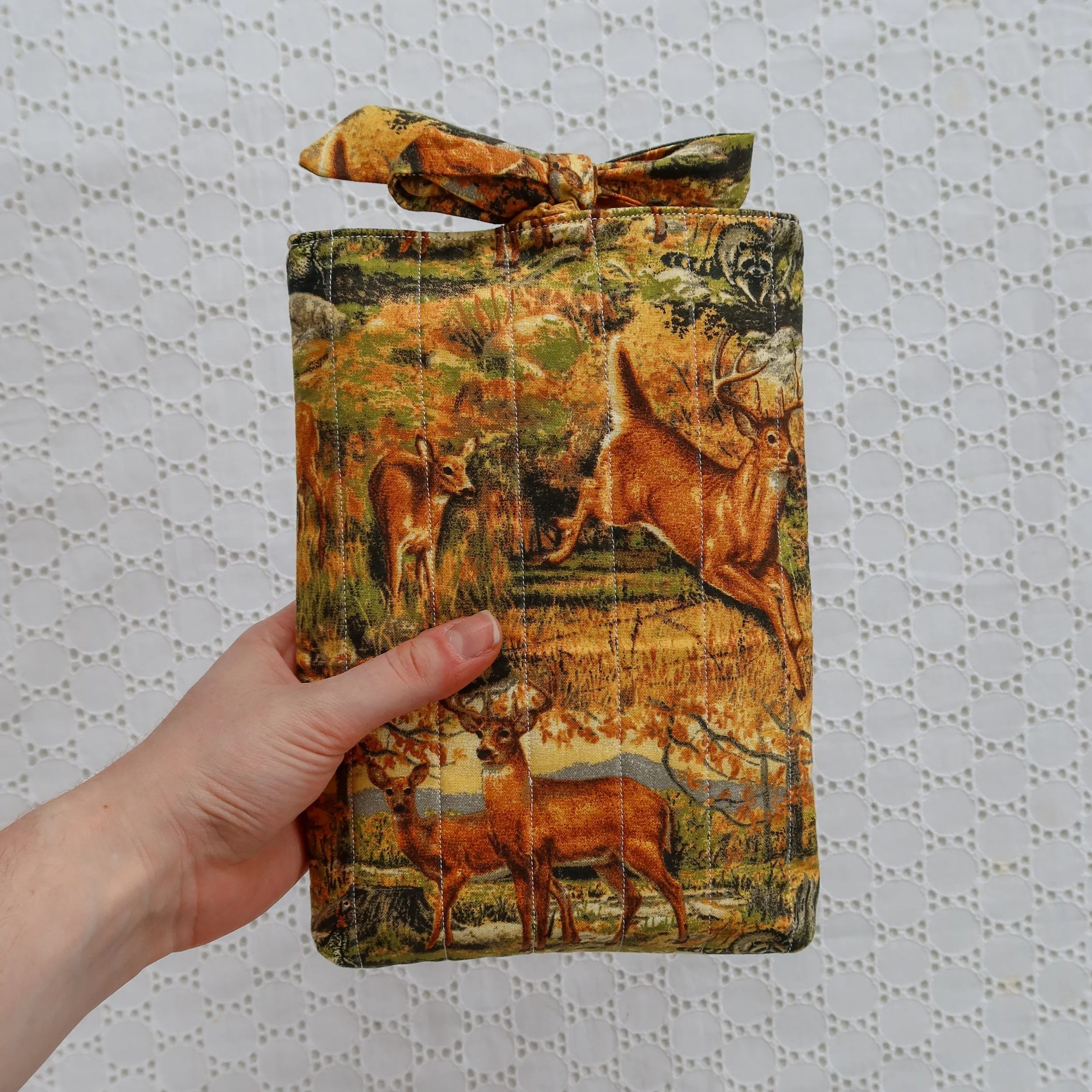 Quilted Book Sleeve - Woodland