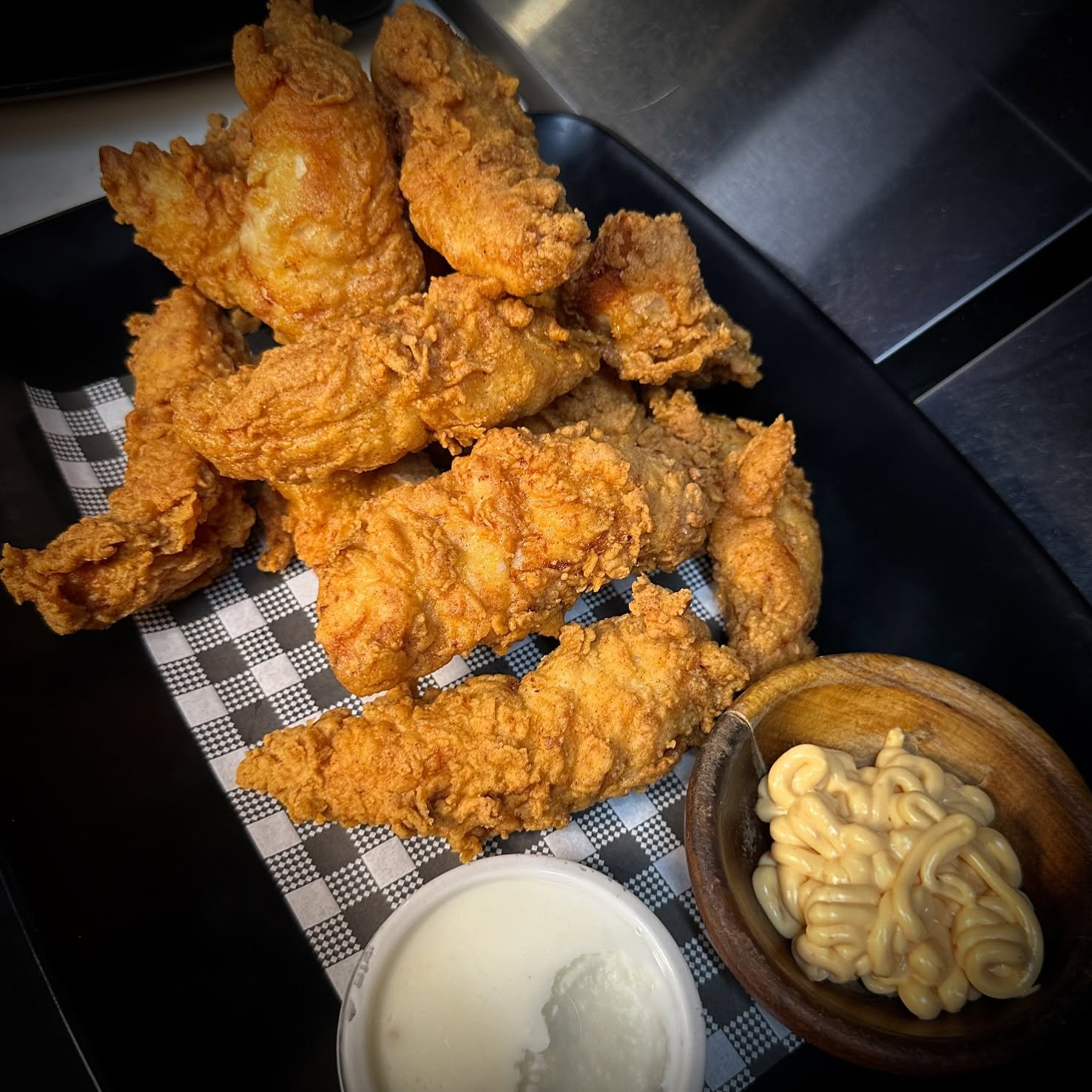 Come in and try our crispy chicken tenders! #chickentenders #akly #riverwood