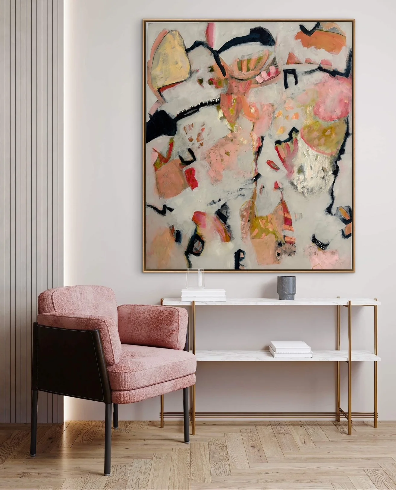 'Happy Days'  120cm x 100cm acrylic on canvas.