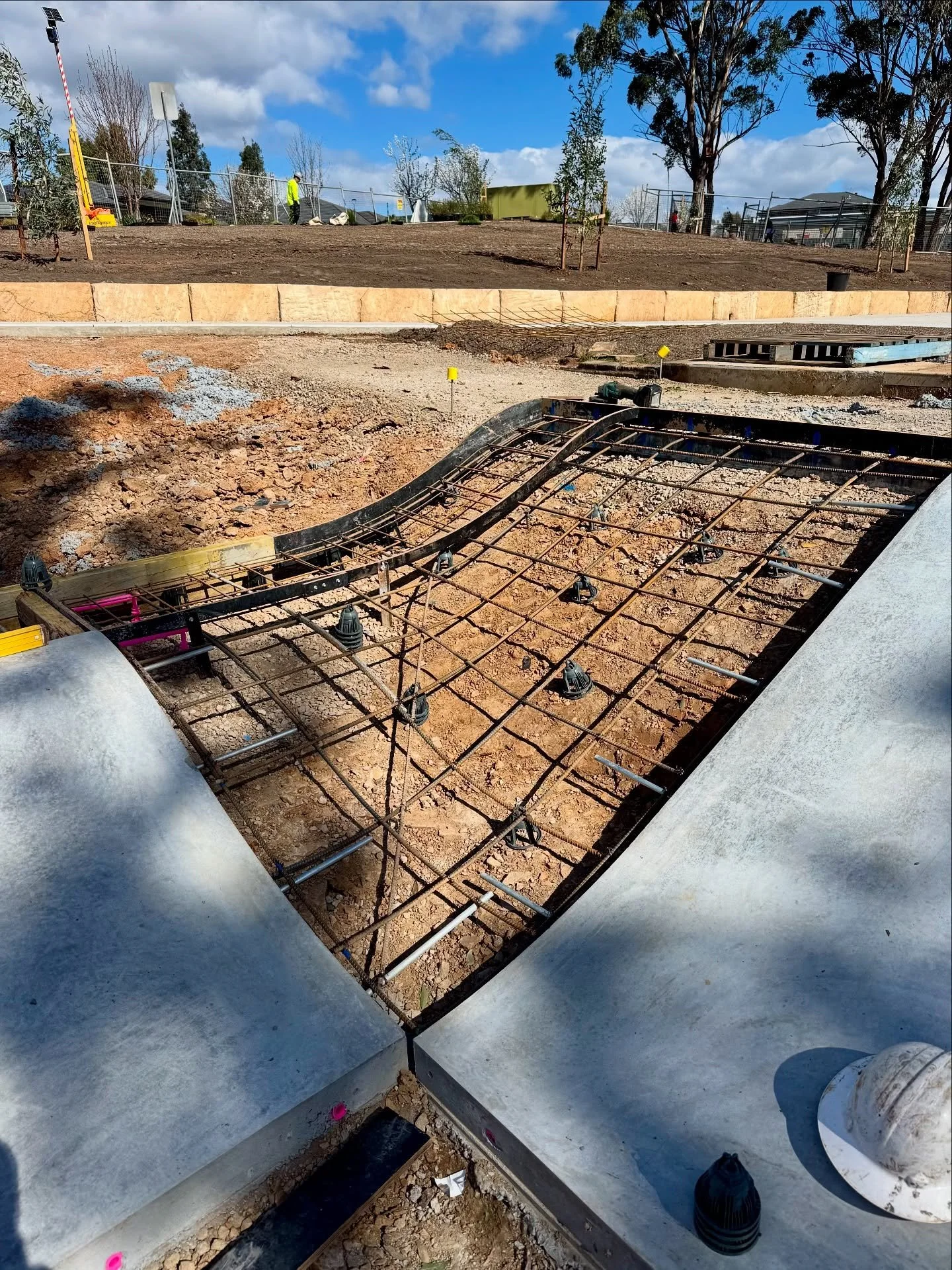 @revolutionasc using the plans and images to accurately set things up on site. Now they&rsquo;re ready to pour concrete!