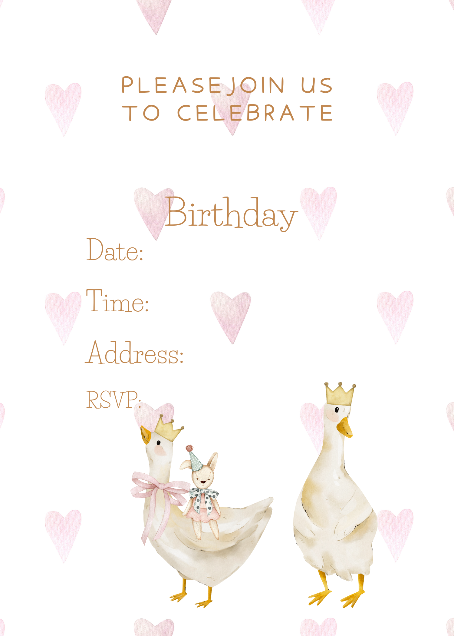 Goosey Gander Digital Invitation