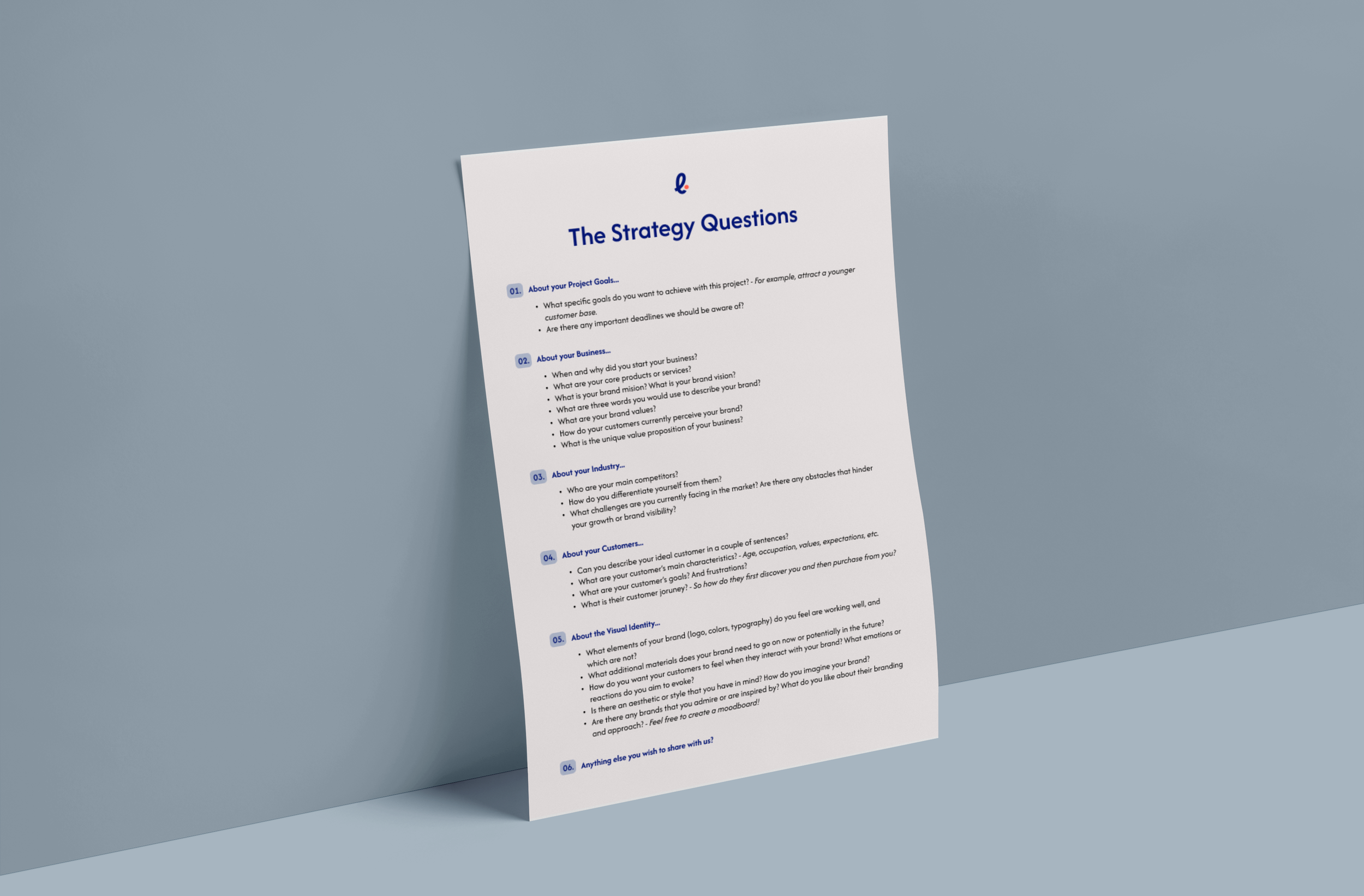 Strategy Questions in Color
