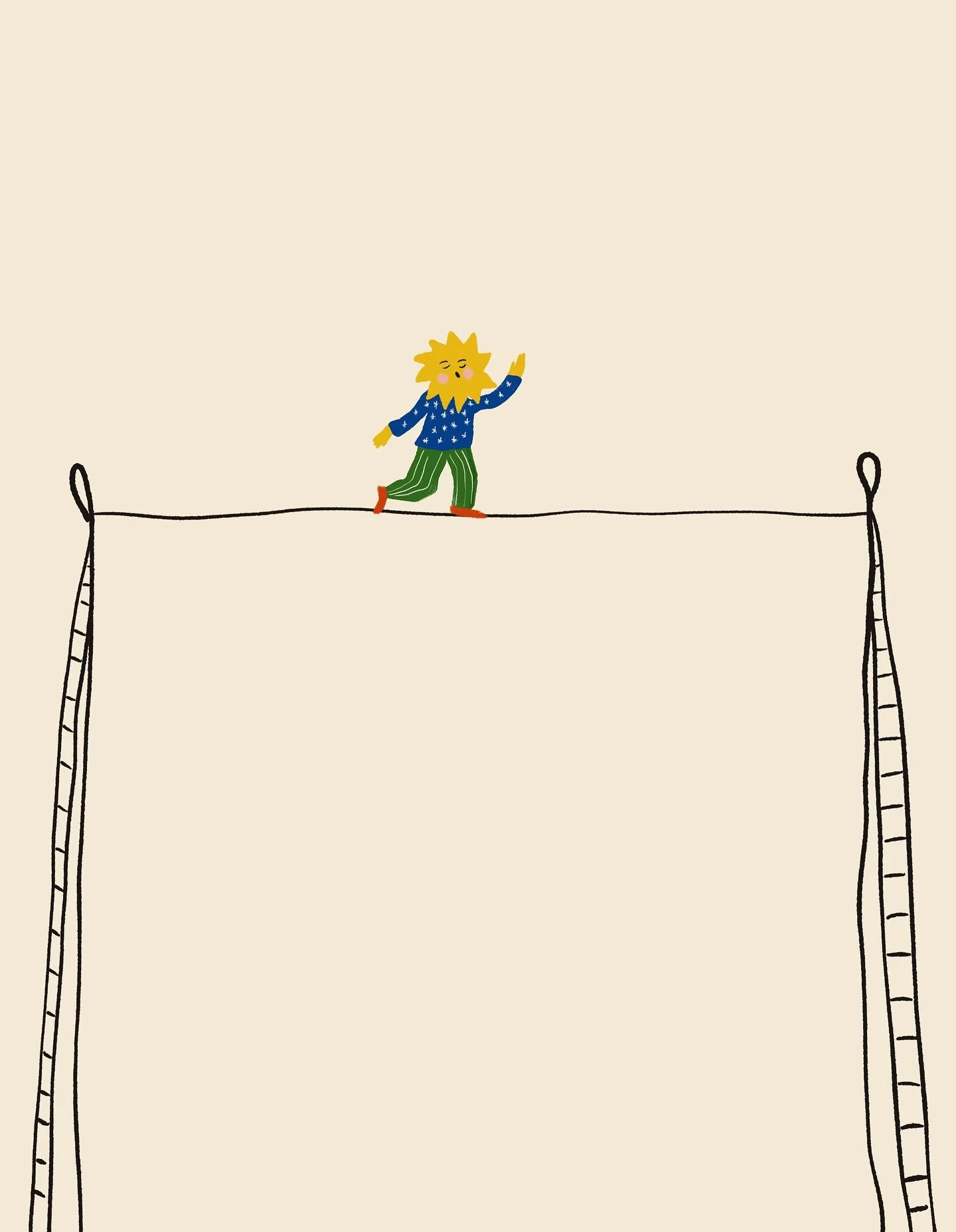 Sun on a tight rope 🌞 #peachtober25 #peachtober25rope @peachtober