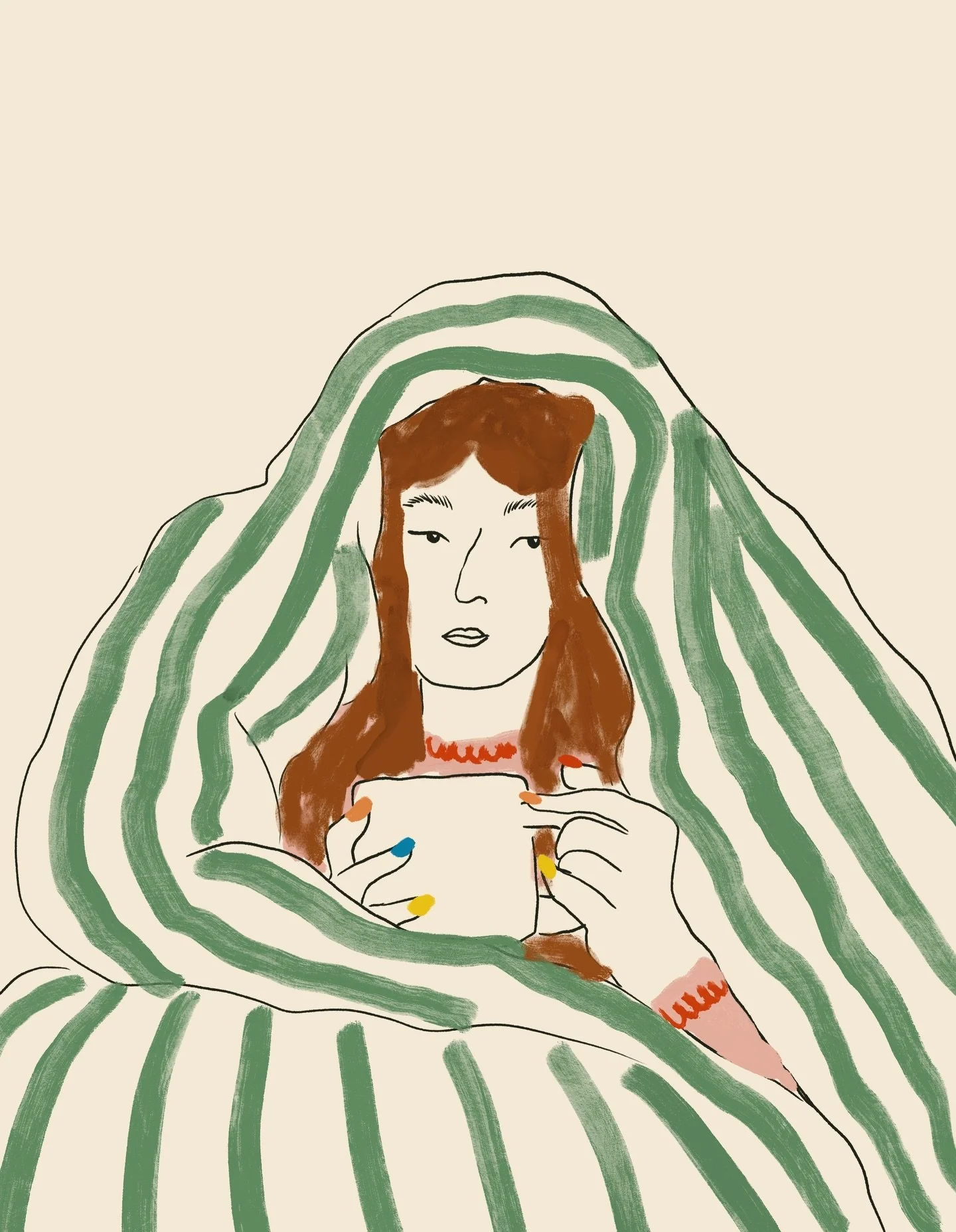 Coming down with something. Living under piles of blankets for now 
.
.
.
.
.
#illustrator #womenillustrators #womenofillustration #freelanceillustrator #freelanceillustration