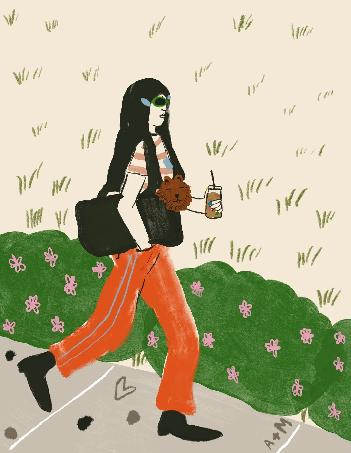 On a walk with the pup 
.
.
.
.
.
#freelanceillustration #freelanceillustrator #womenillustrators #editorialillustrator #illustrationworks