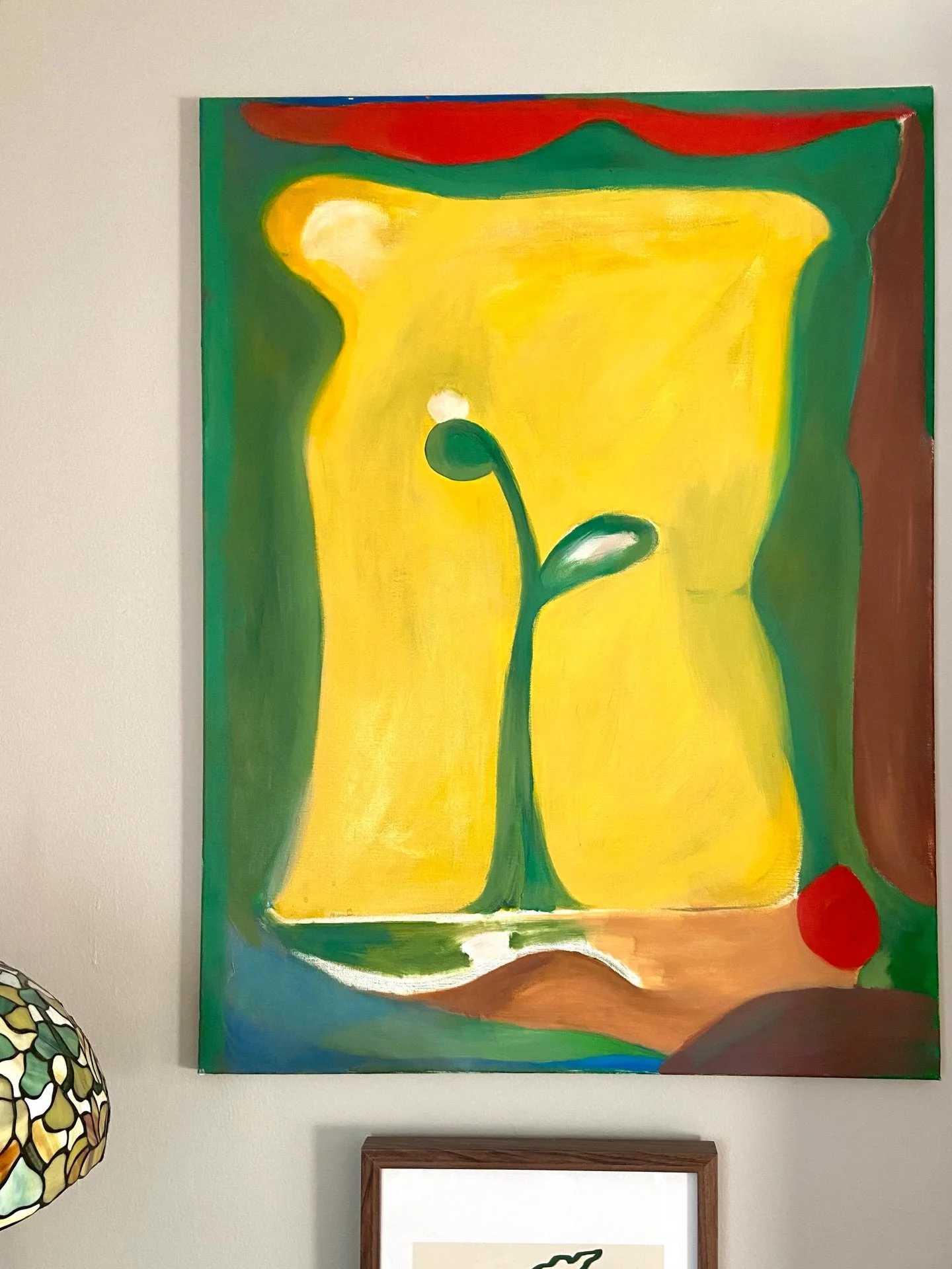 The Moon &amp; The Sprout, 32 x 40, acrylic on canvas
.
.
.
.
.
#womenpainters #contemporarypaintings #contemporaryabstractart #chicagoartist #abstractnature