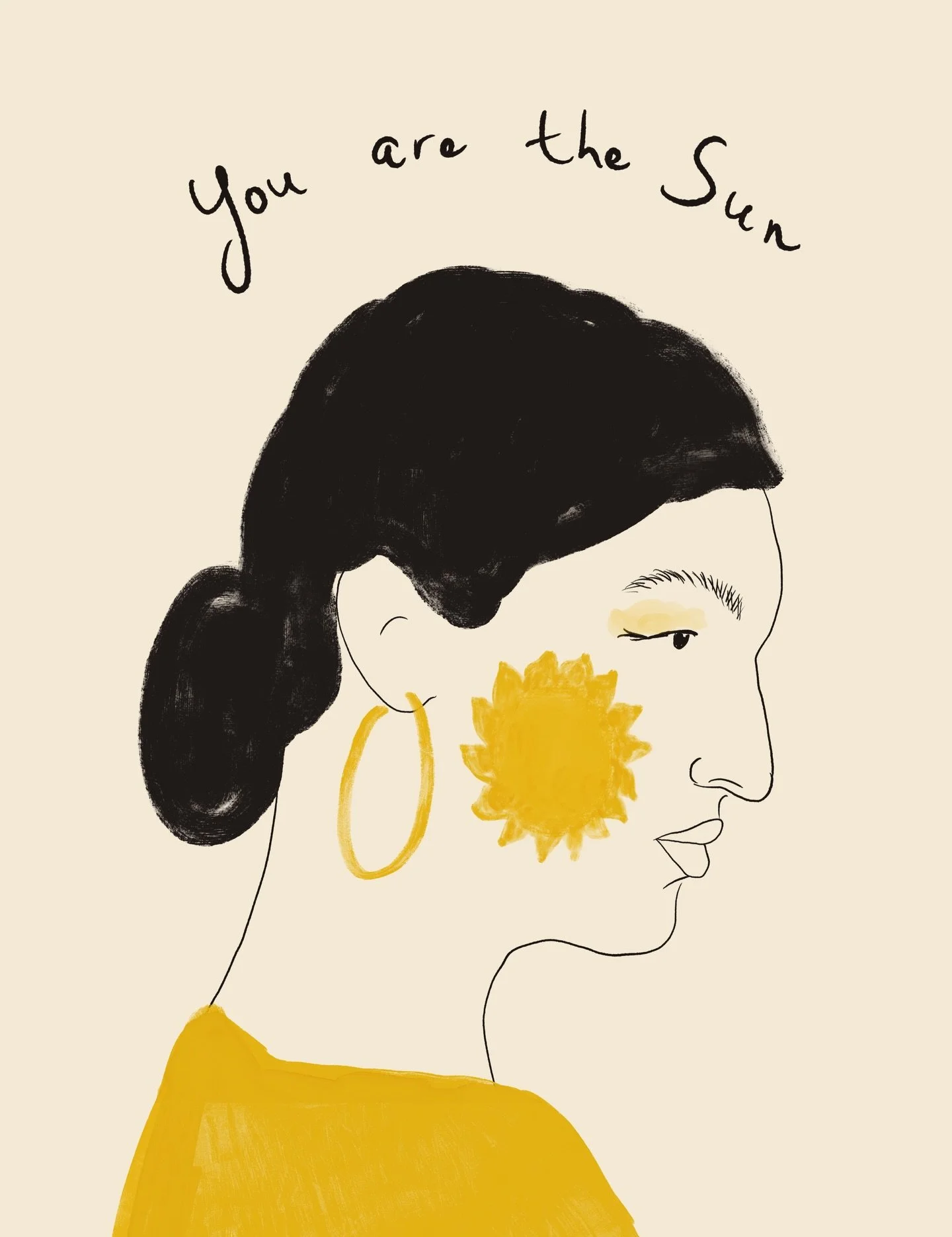 You are the Sun. You are the moon. You are the stars. 
.
.
.
.
#womenofillustration #illustrationworks #freelanceillustration #editorialillustrator #freelanceillustrator