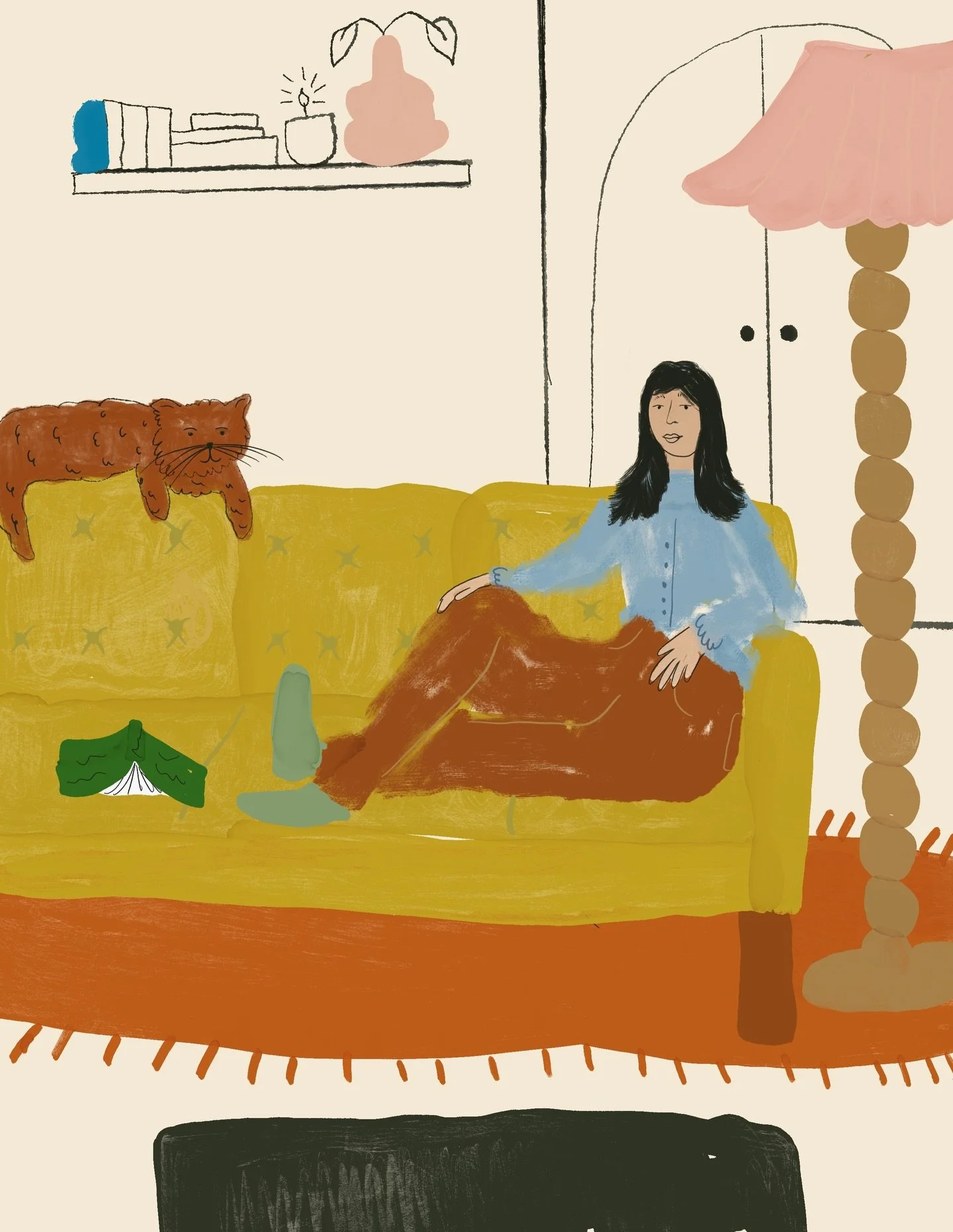 Lounge time 
.
.
.
.
#illustration #womenillustrators #freelanceillustrator #editorialillustrator