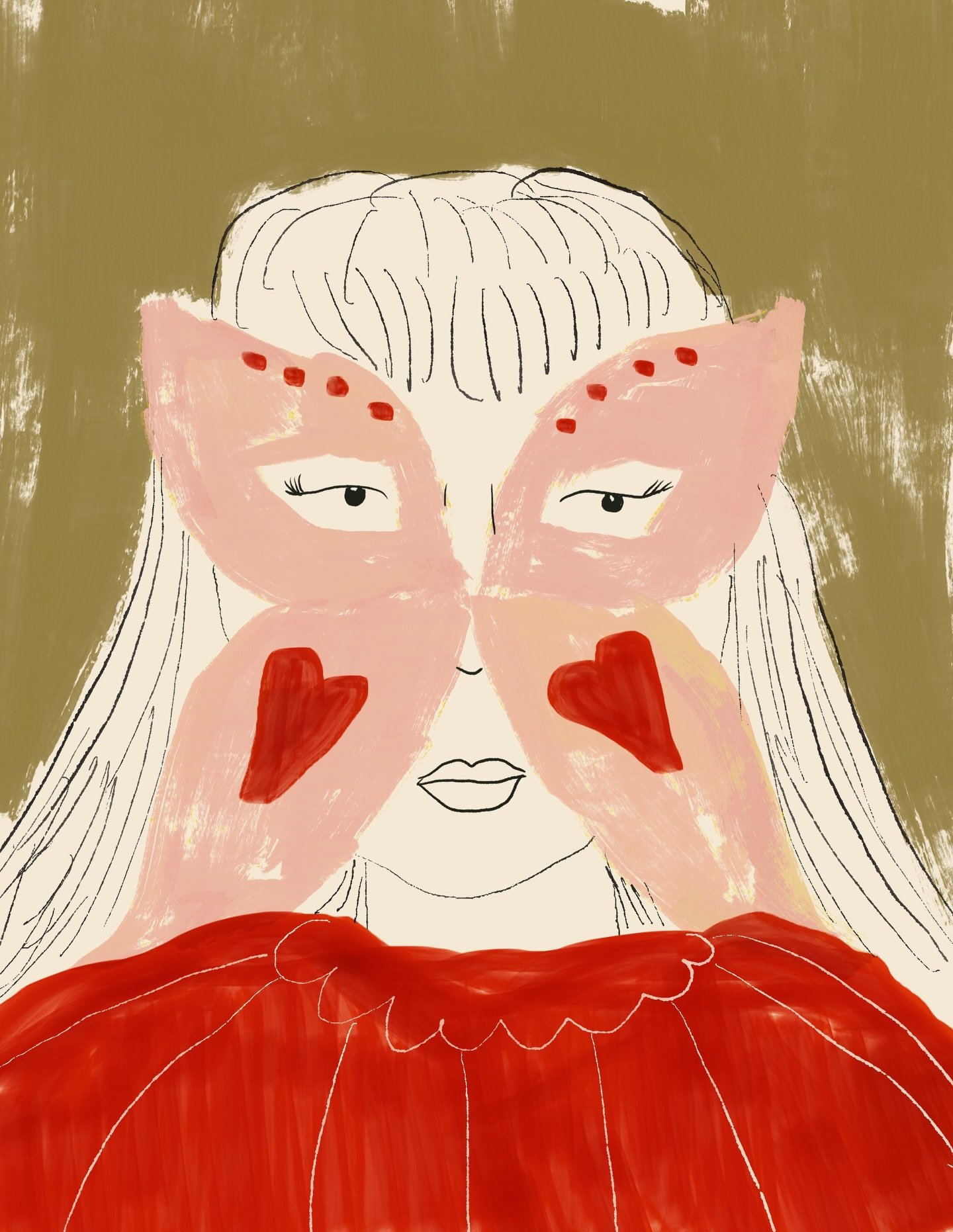 With an open heart &hearts;️ 
.
.
.
.
#illustrationartist #womenillustrator #freelanceillustrator #freelanceillustration #editorialillustrator