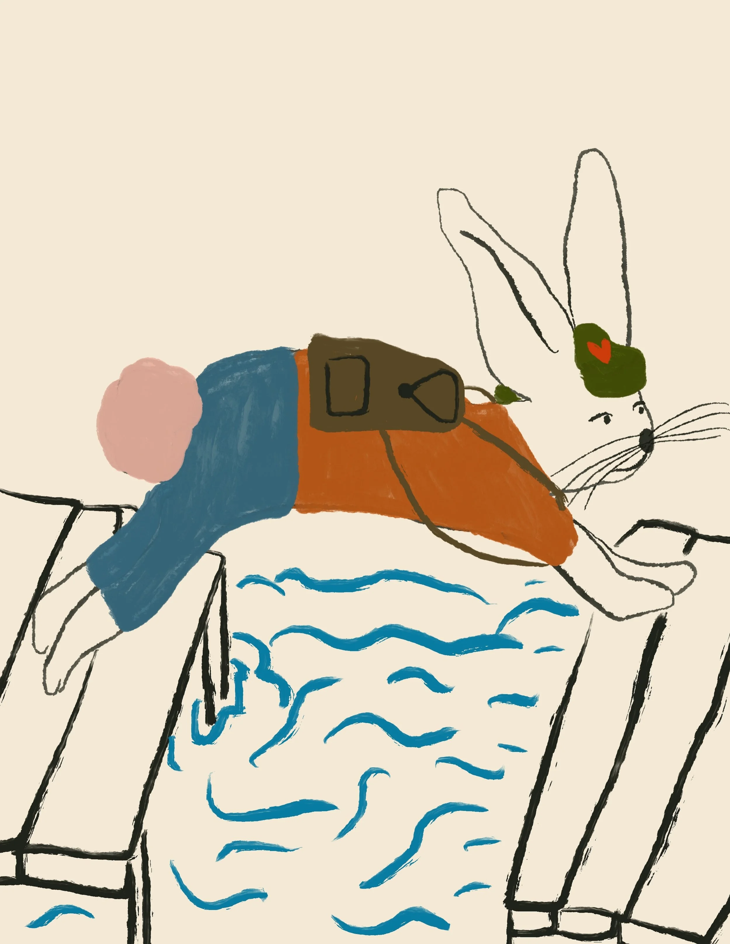 Lil bunny on a mission 
.
.
.
.
.
#illustration #womenillustrators #freelanceillustrator #editorialillustrator