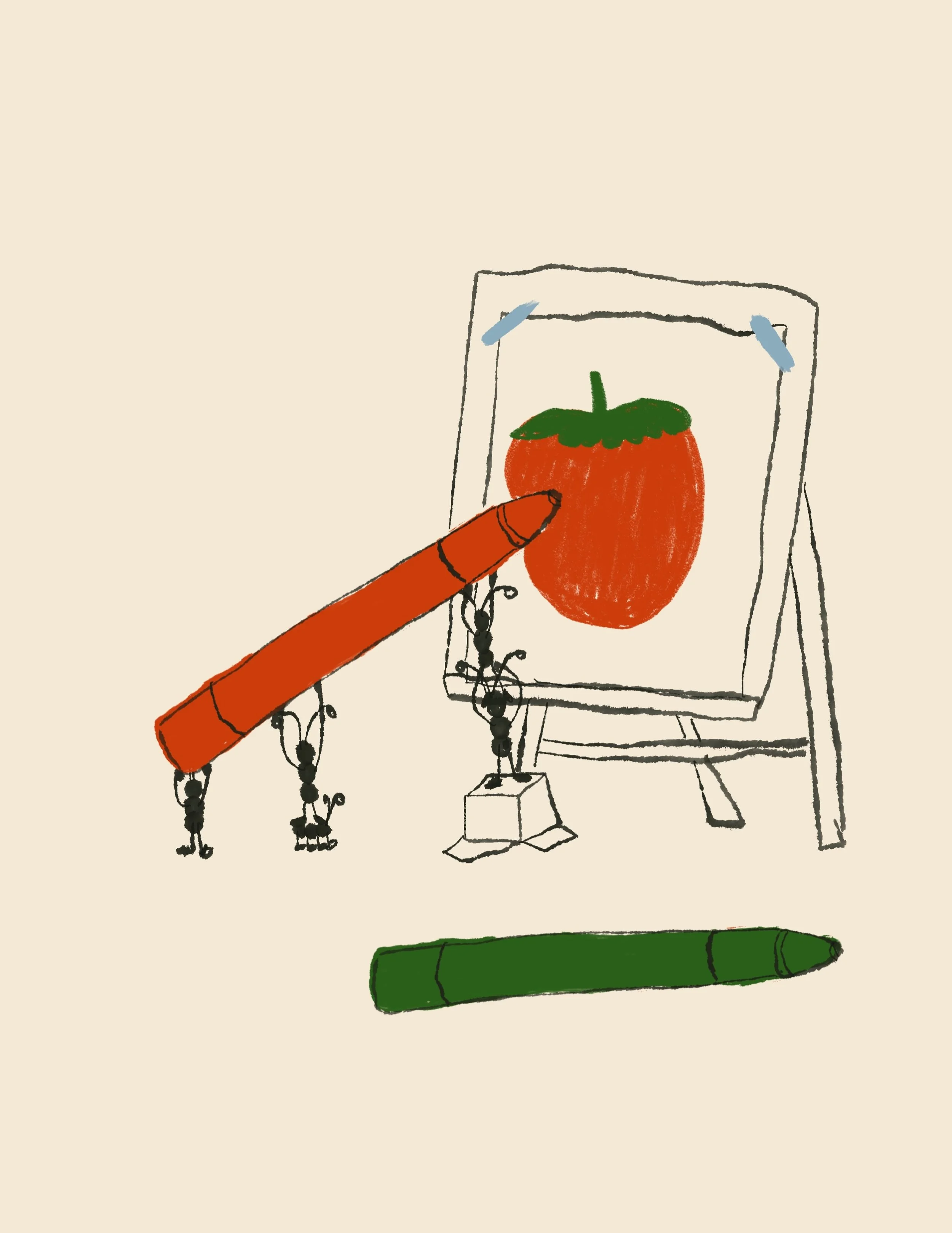 Day 14 of @peachtober is crayon #peachtober26crayon #peachtober26