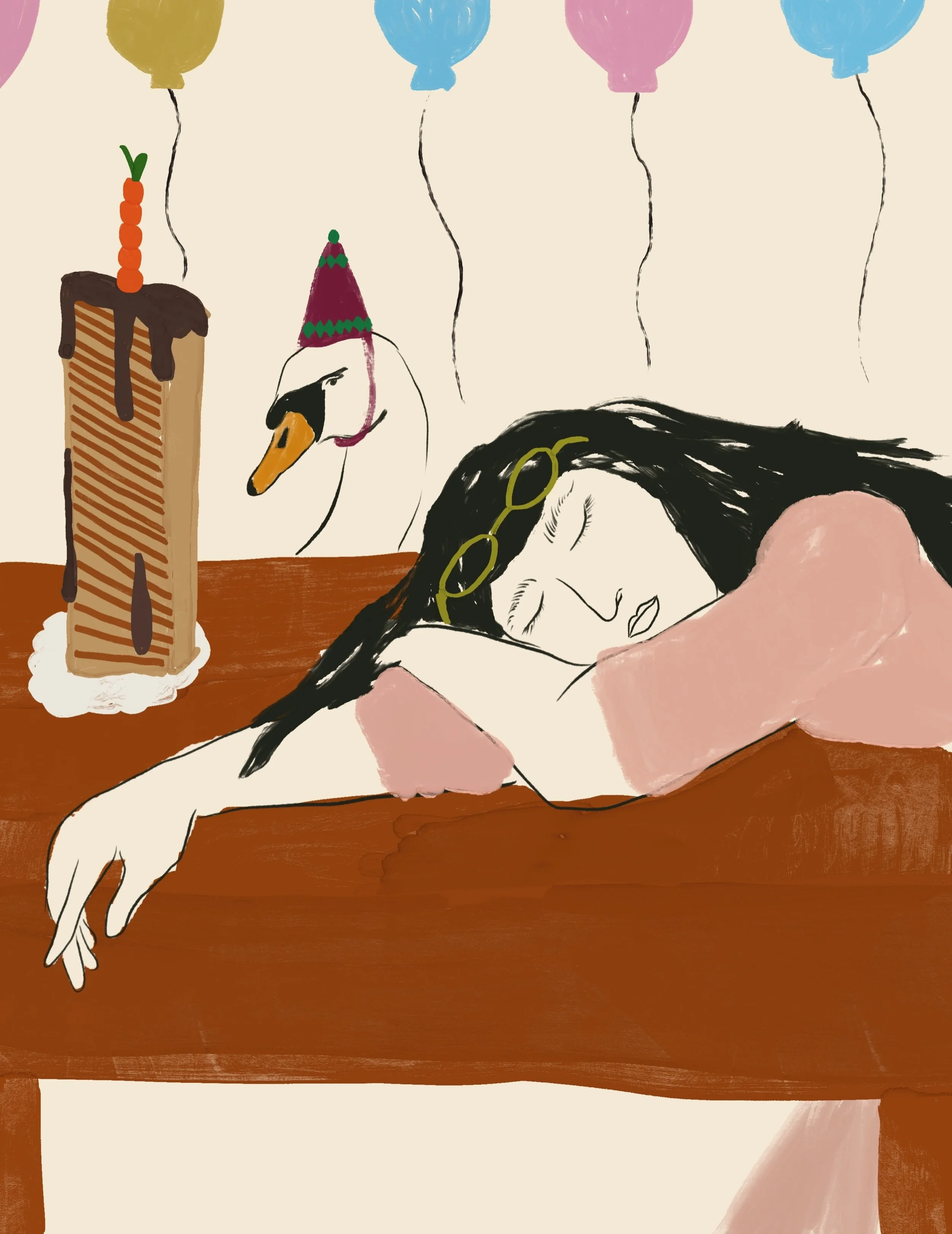 A sleepy day today 
.
.
.
.
.
#womenillustrators #freelanceillustrator #editorialillustrator