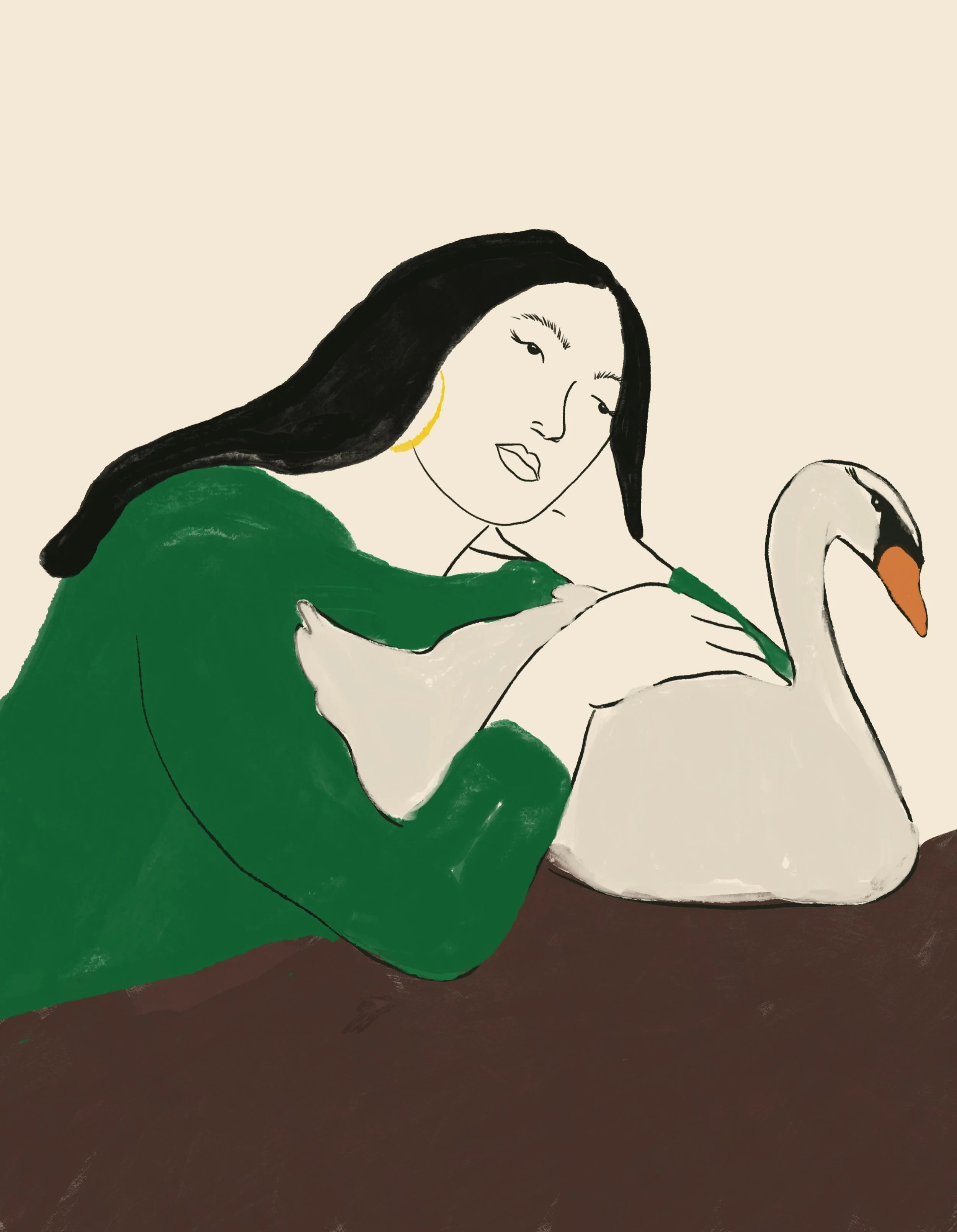 Monday 🦢 
.
.
.
.

#womenillustrators #freelanceillustrator #editorialillustrator