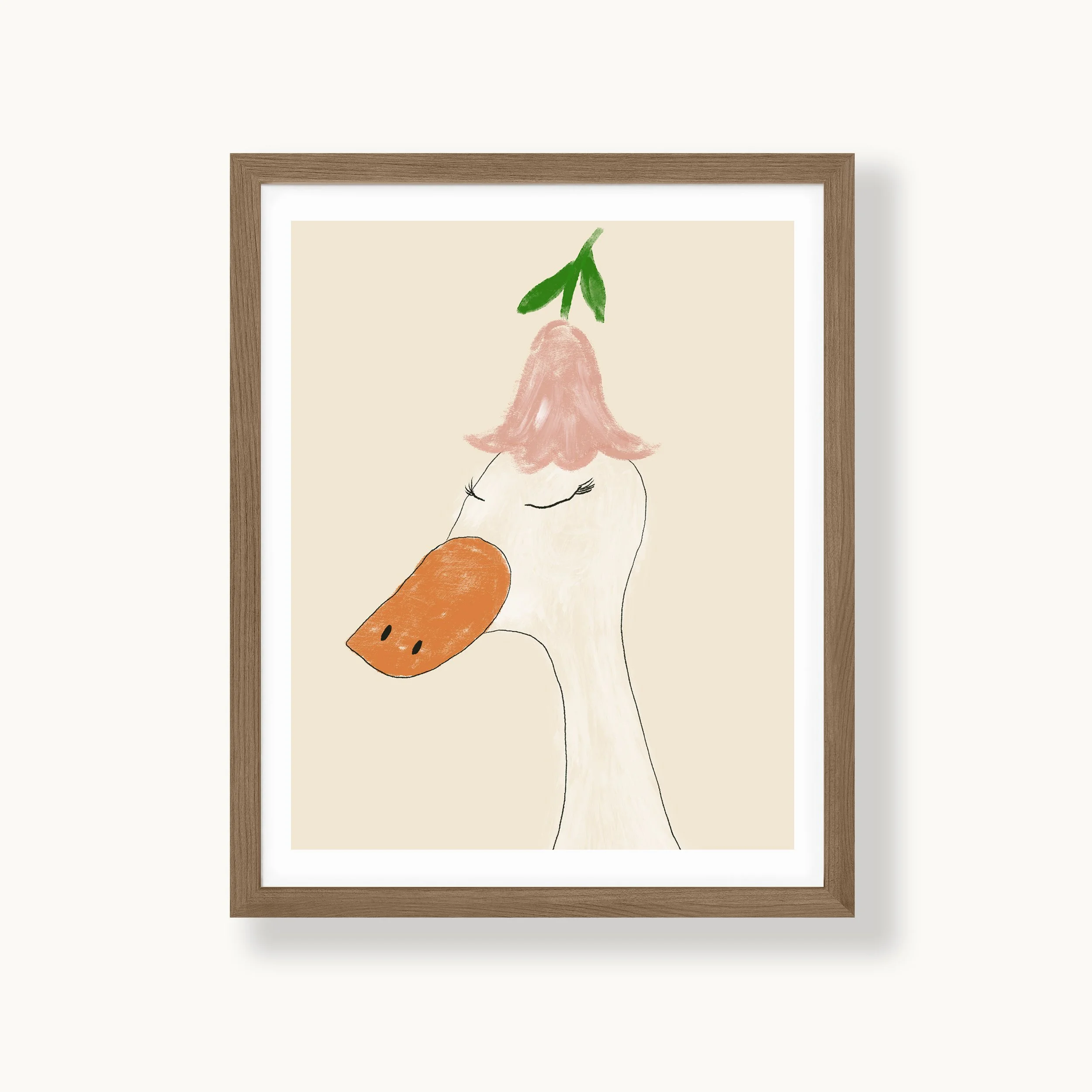 Flower Hat Art Print