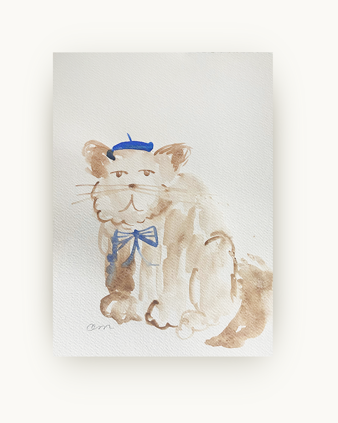 Cat in Blue Beret