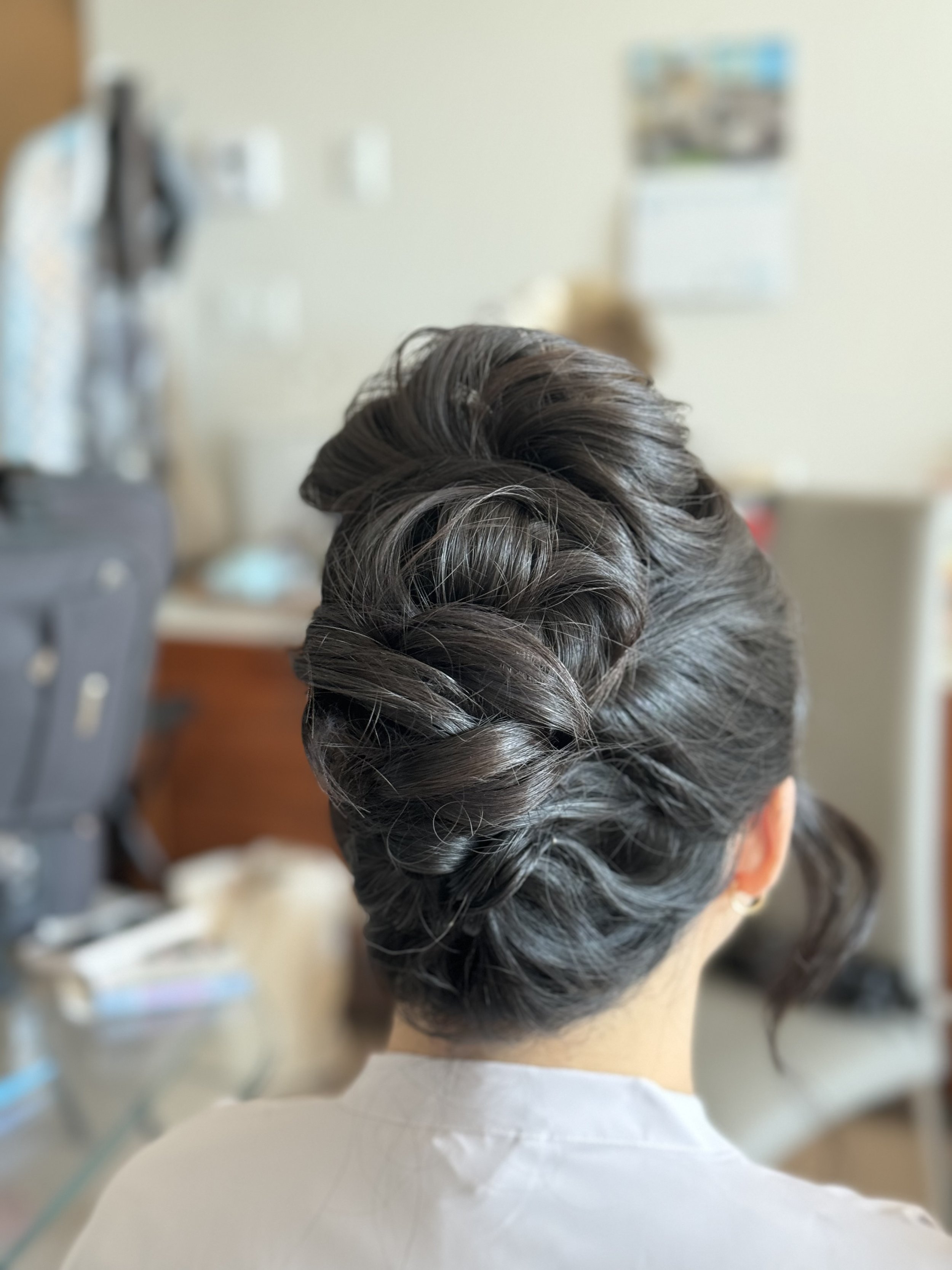 Brides hair