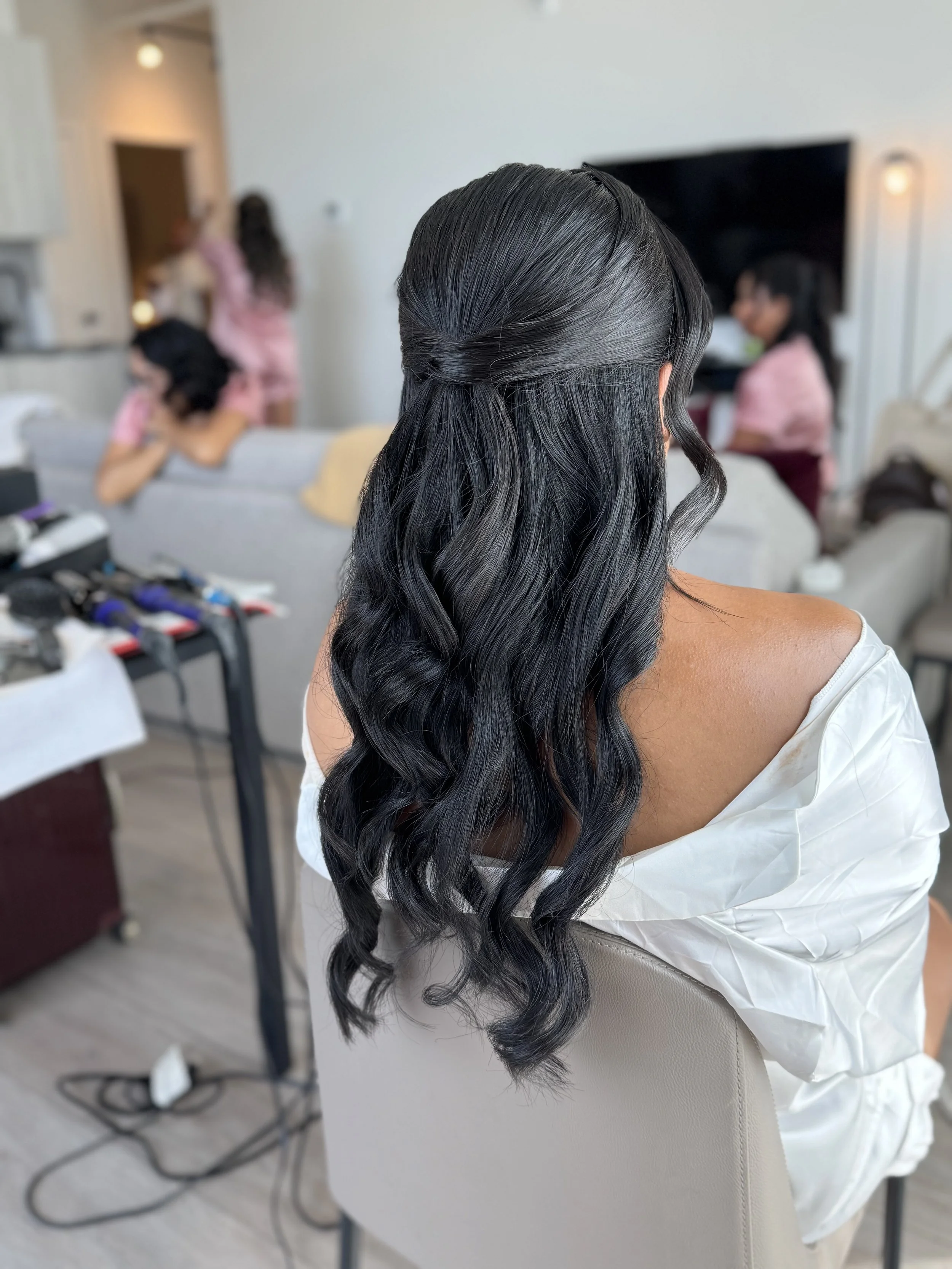 Brides hair