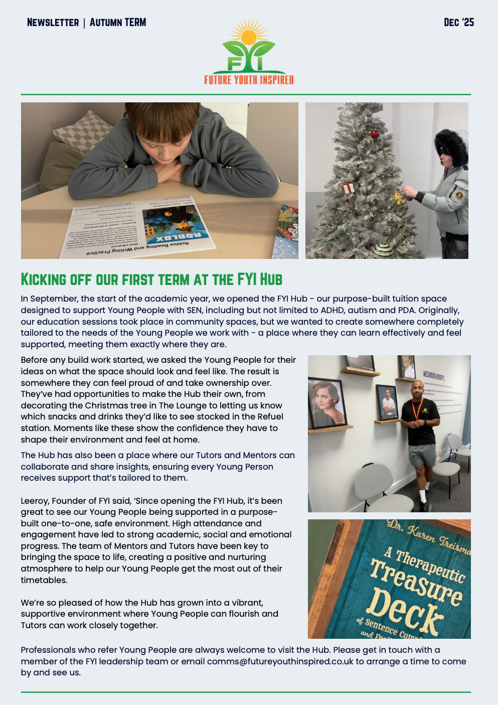 FYI Autumn Term 25 Newsletter