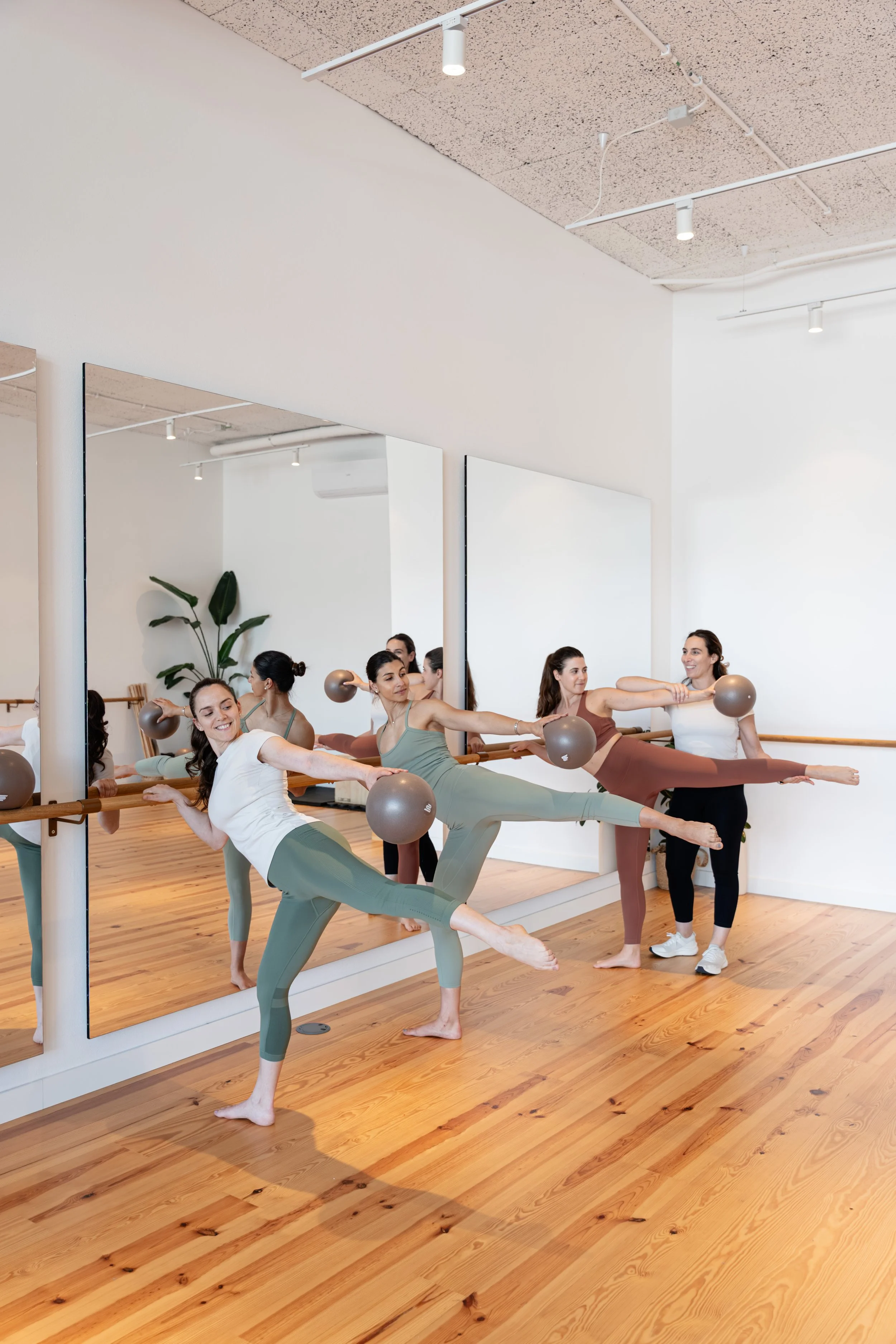 Treino com barra Fit no Plenum Studio, Braço de Prata