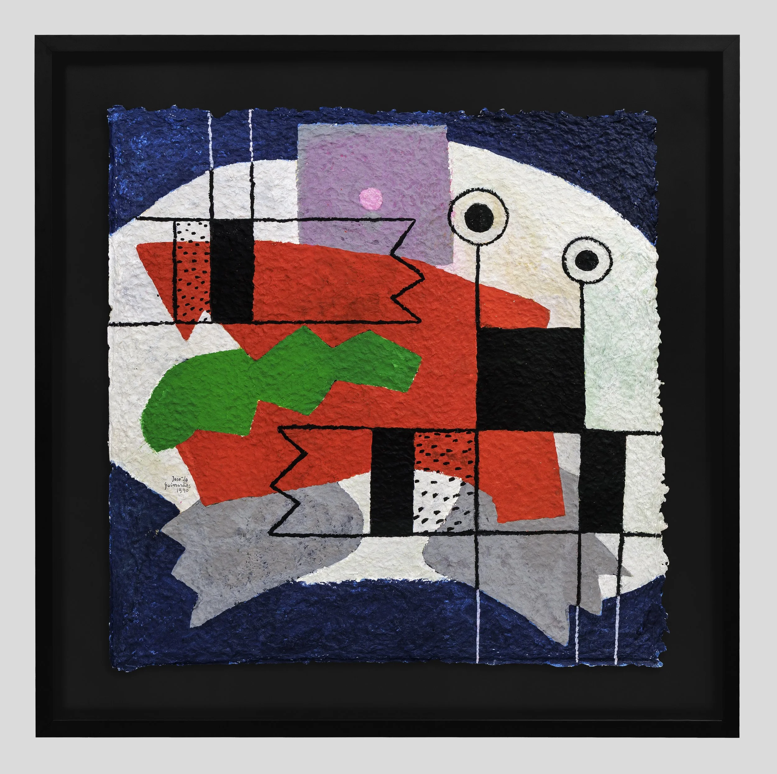 José de Guimarães | Acrílico Sobre Papel Artesanal, 1990