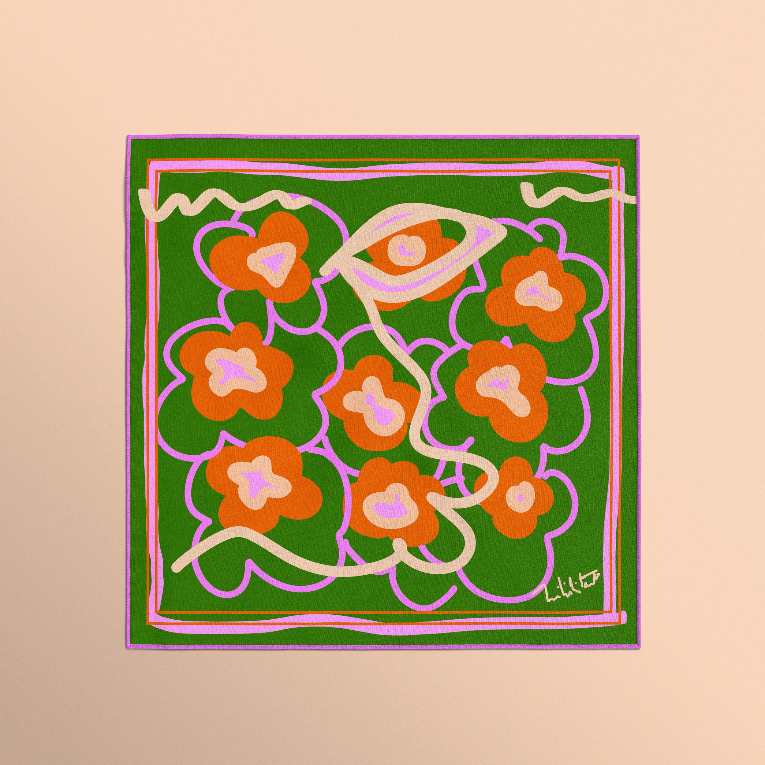Image à plat - foulard Nostalgie