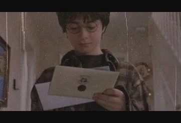 Harry receiving his acceptance letter in Harry Potter and the Sorcerer's Stone