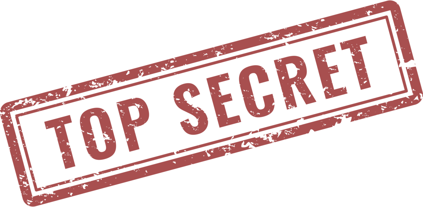 Top Secret red stamp imprint.