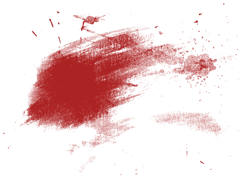 Dried red blood splat.